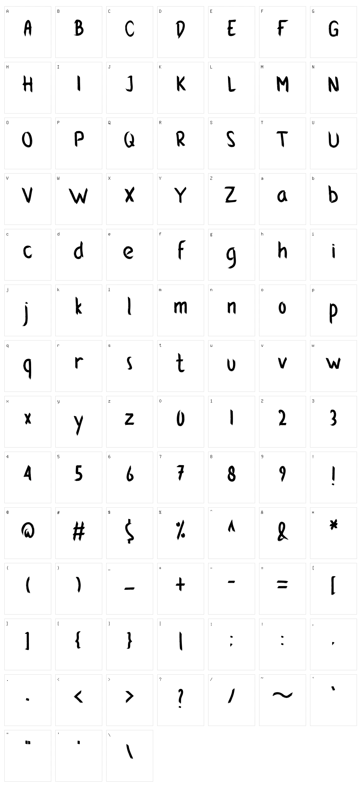 Howling Nightmare Character Set