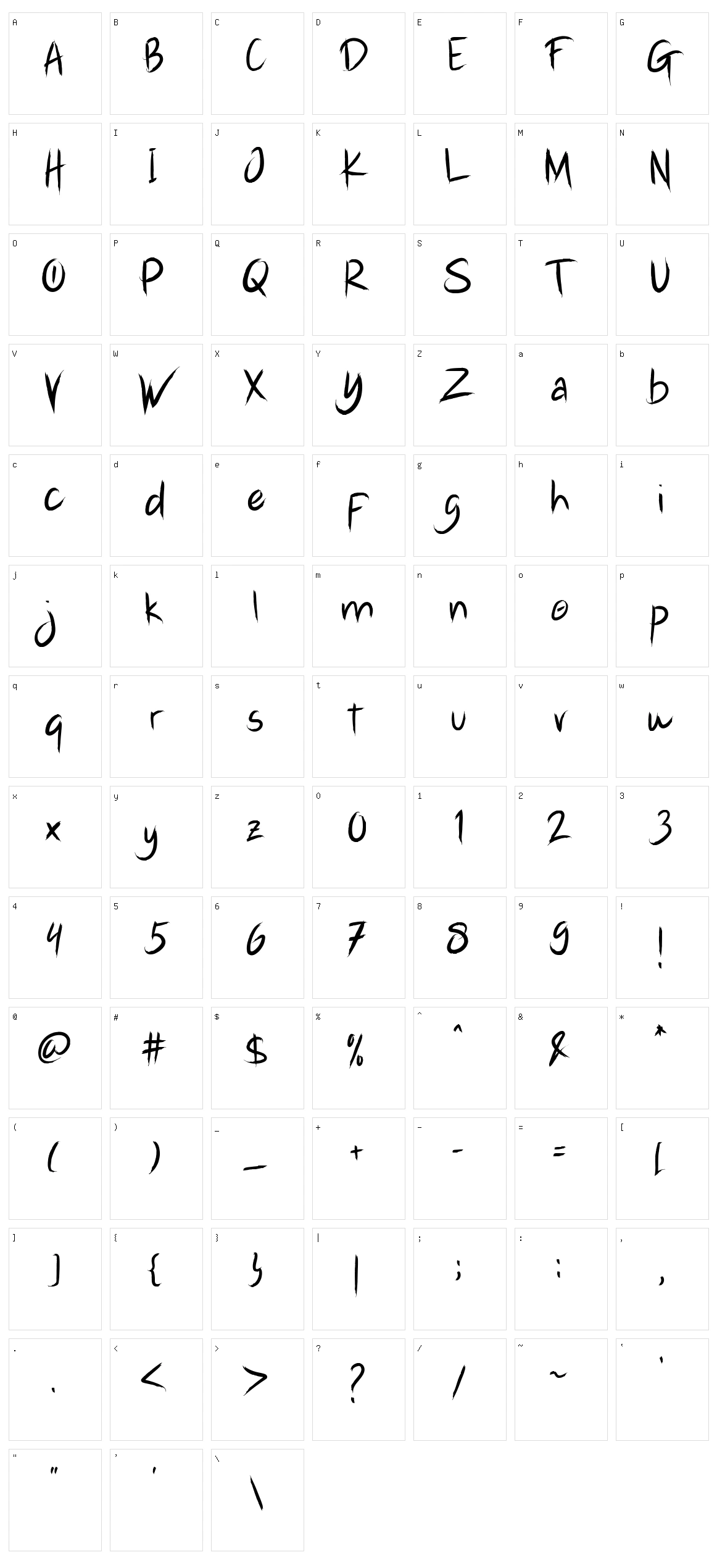 Hustle Hardcore Character Set