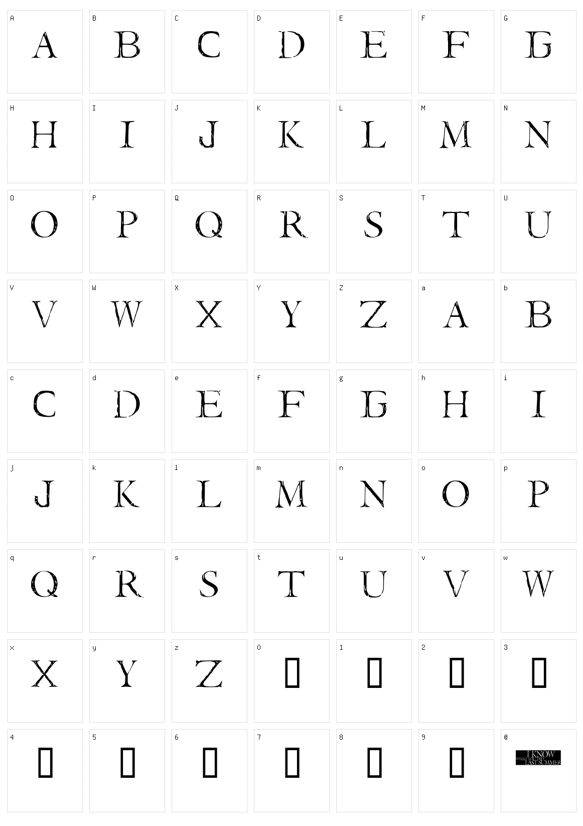 I still know Character Set