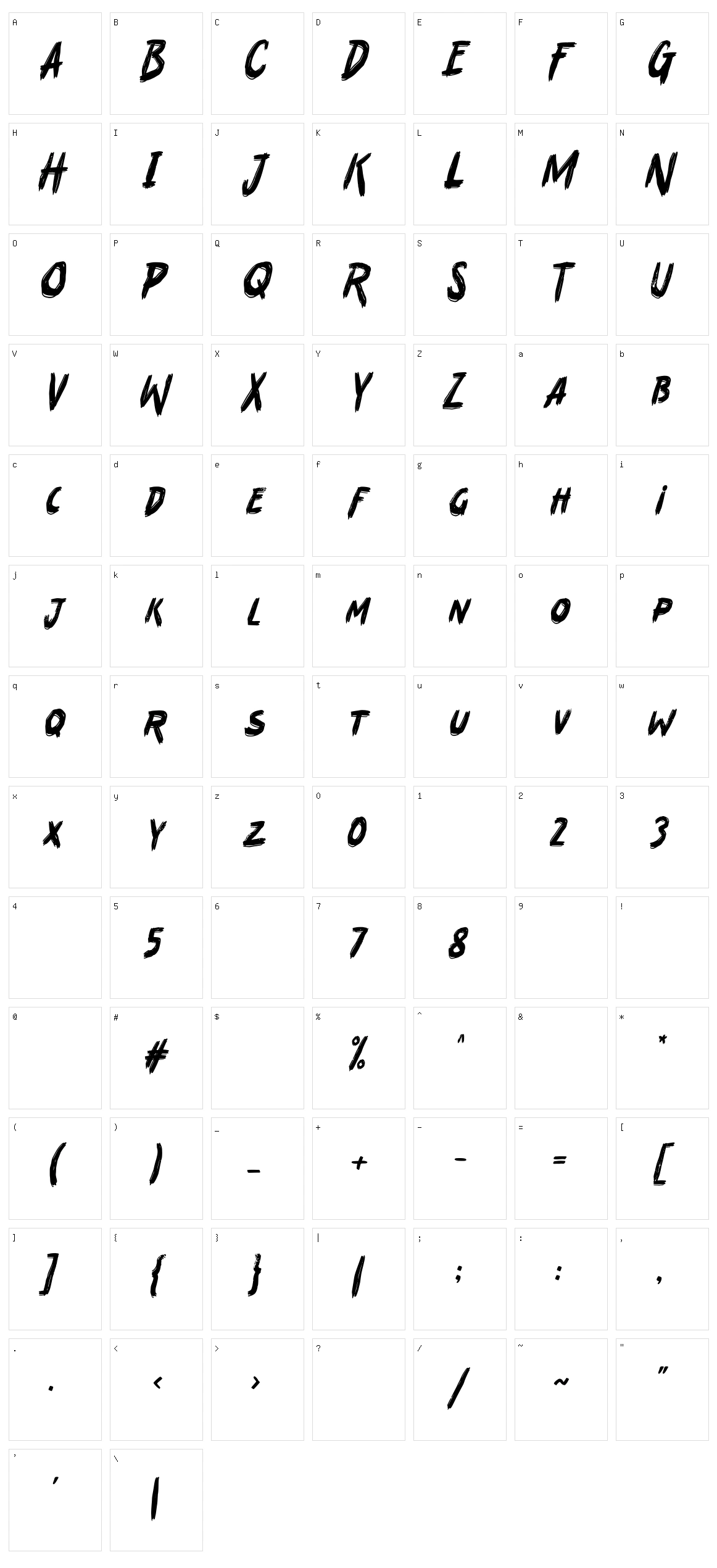 Joorick Character Set