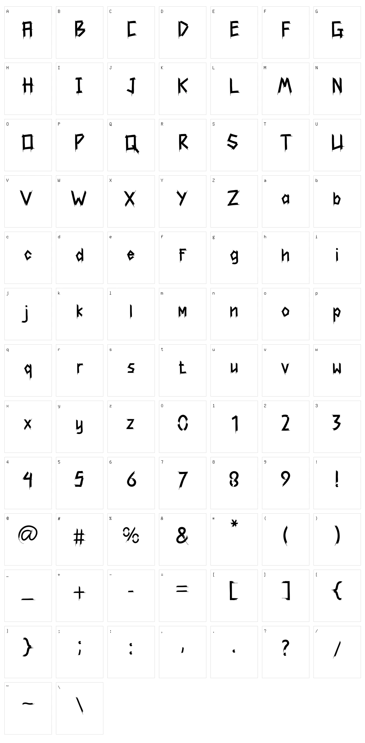 Jouright Character Set