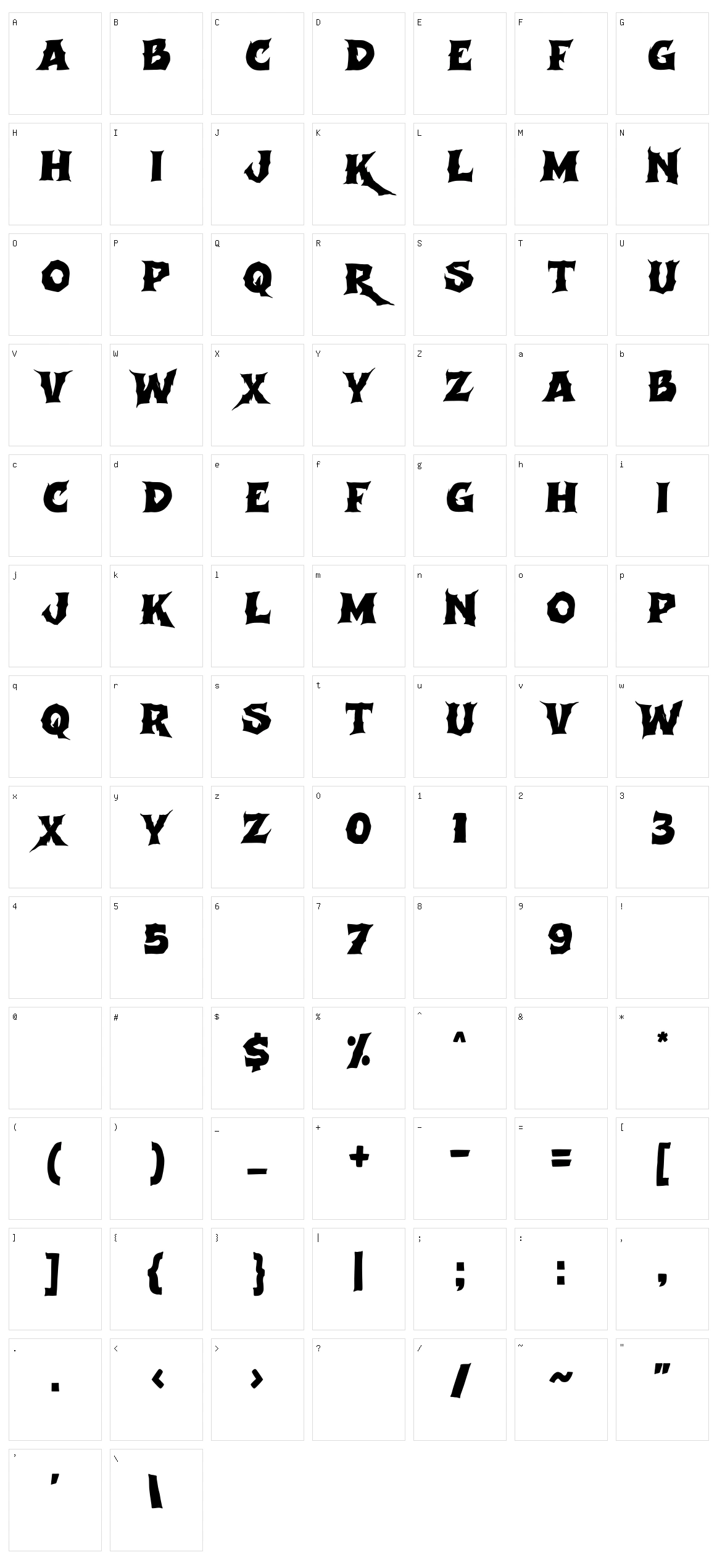 Kaira Character Set