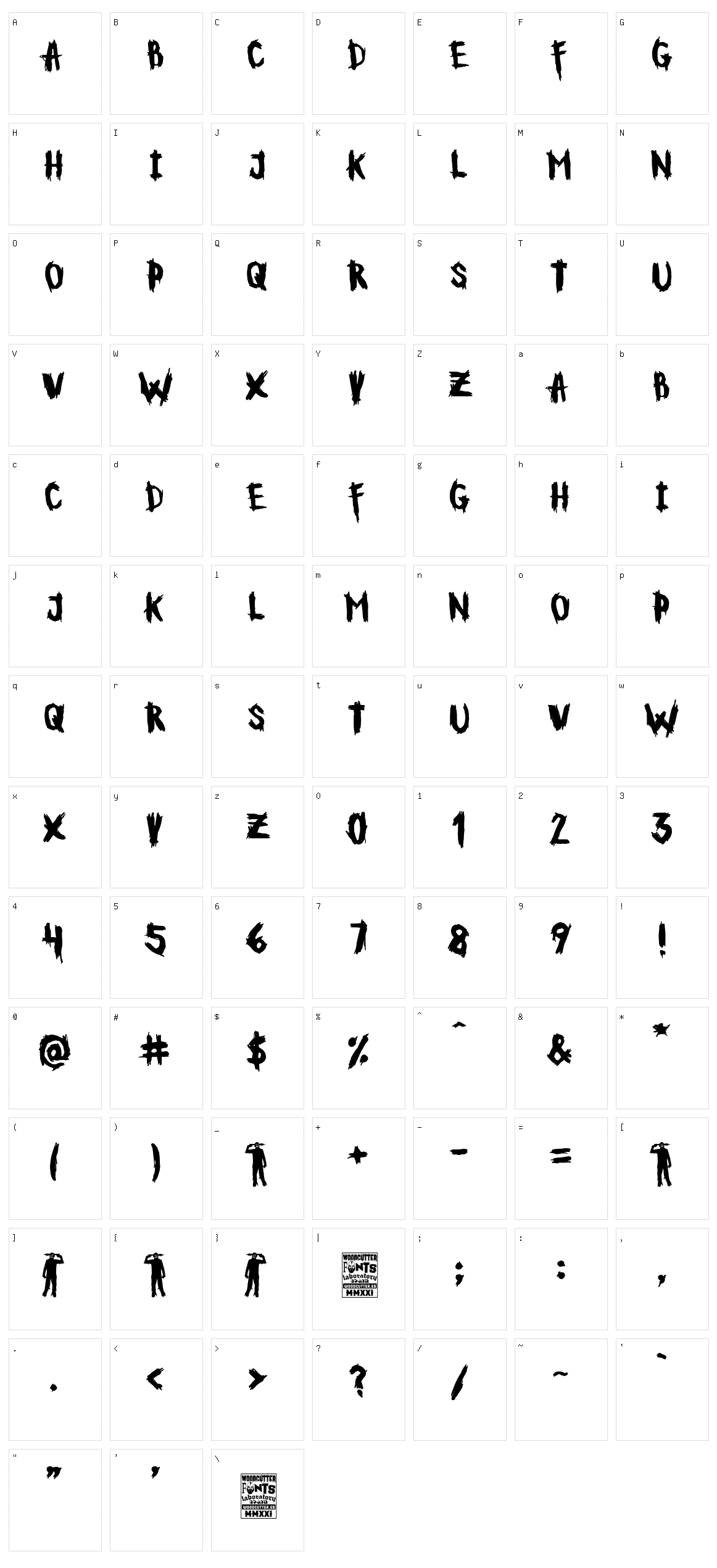 Kill Yourself! Character Set