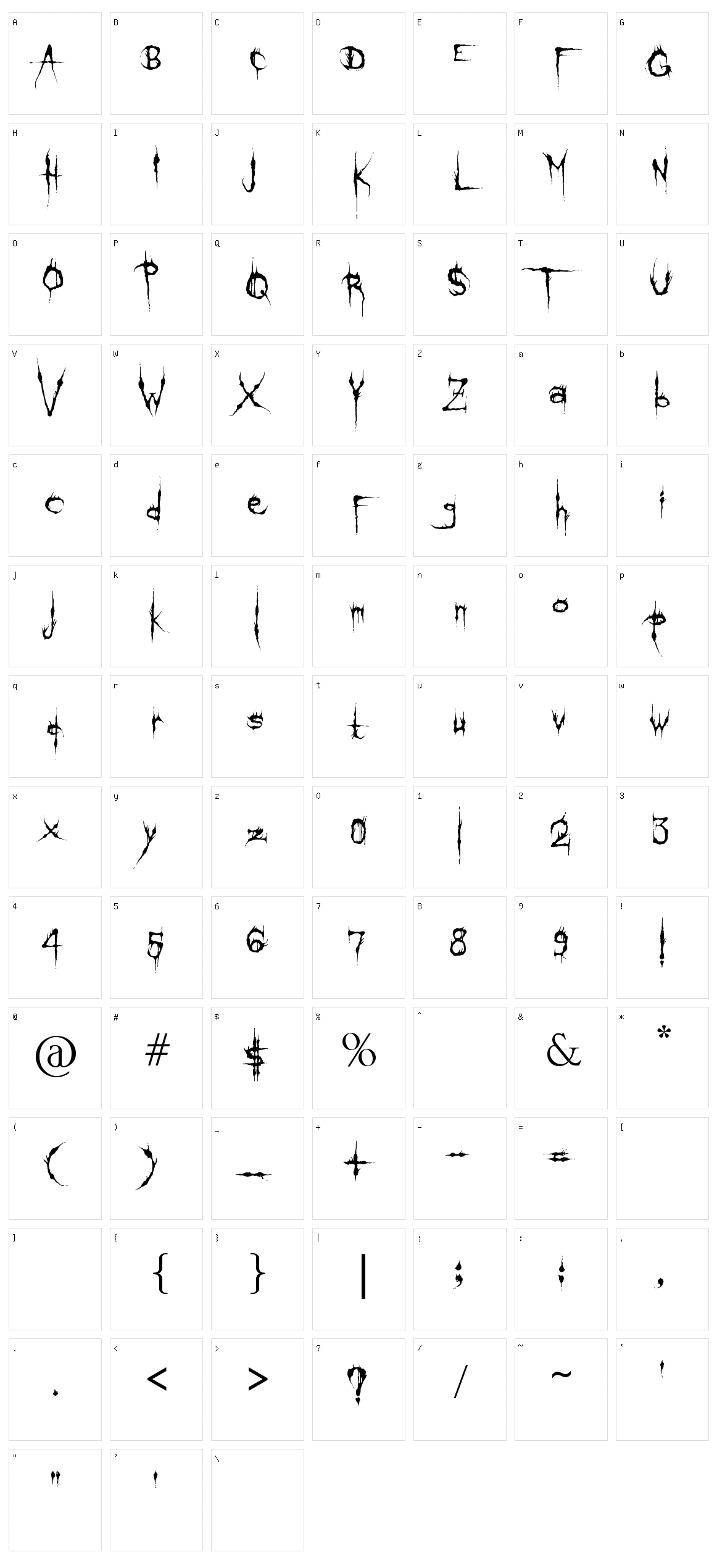 Klinge Death Brush Character Set