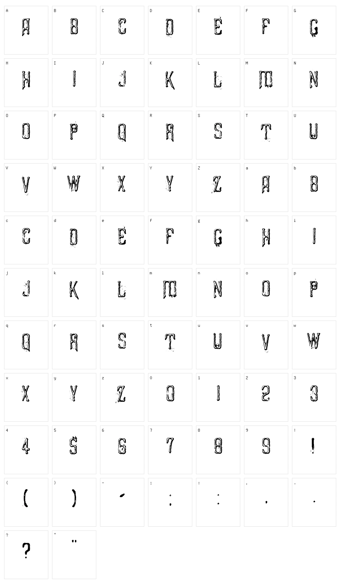 Liszthius-Alkimista Character Set