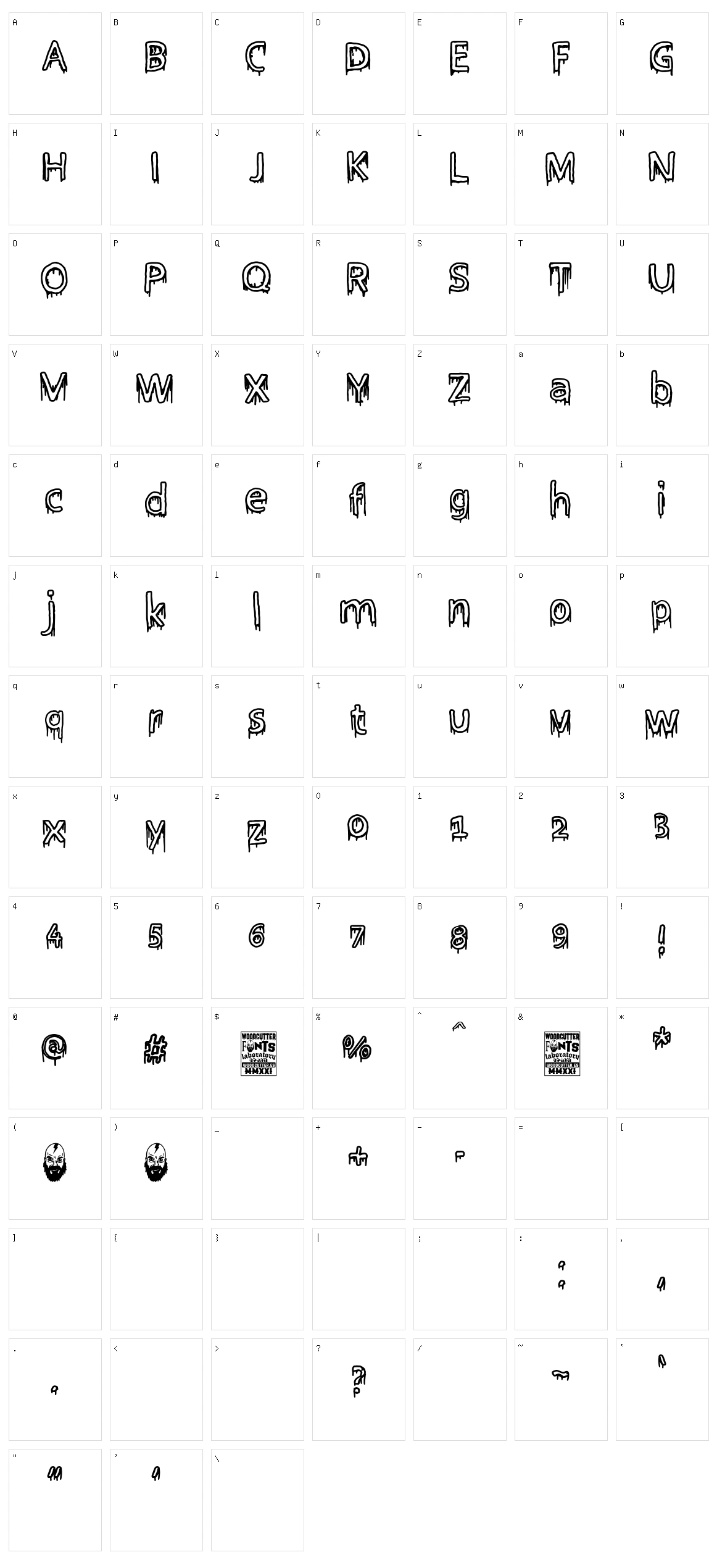 Manitas de Ministro Character Set
