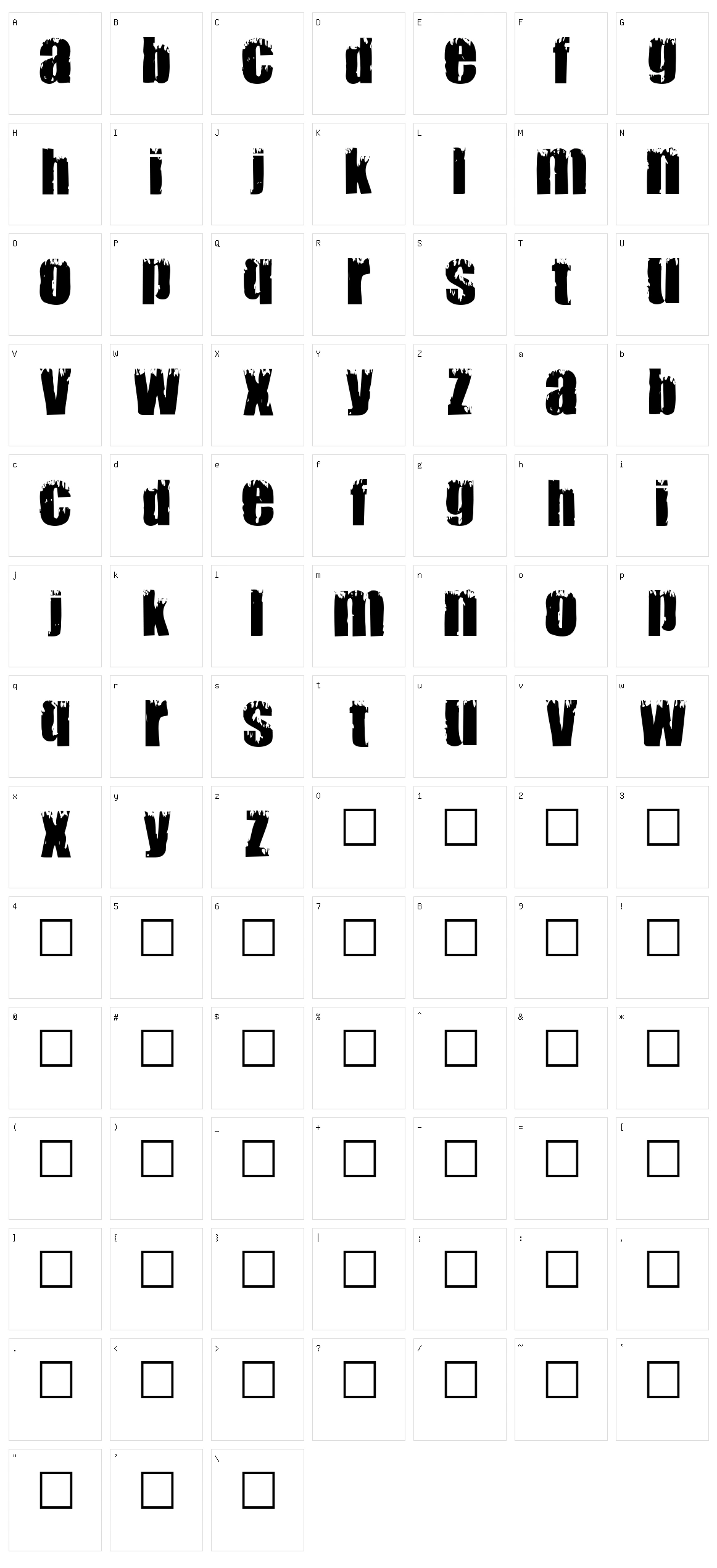 Mark Character Set