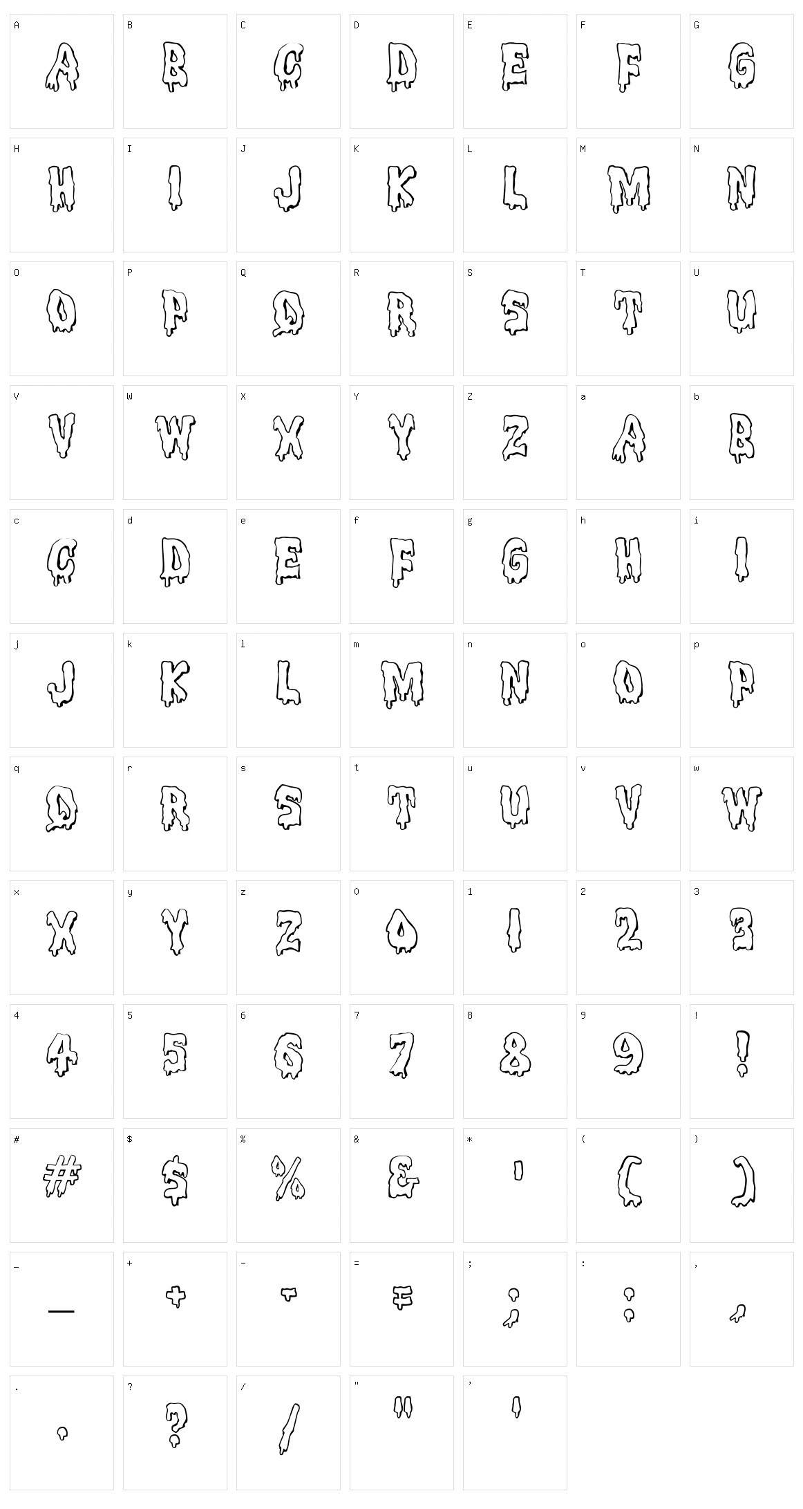 Meltdown MF Character Set