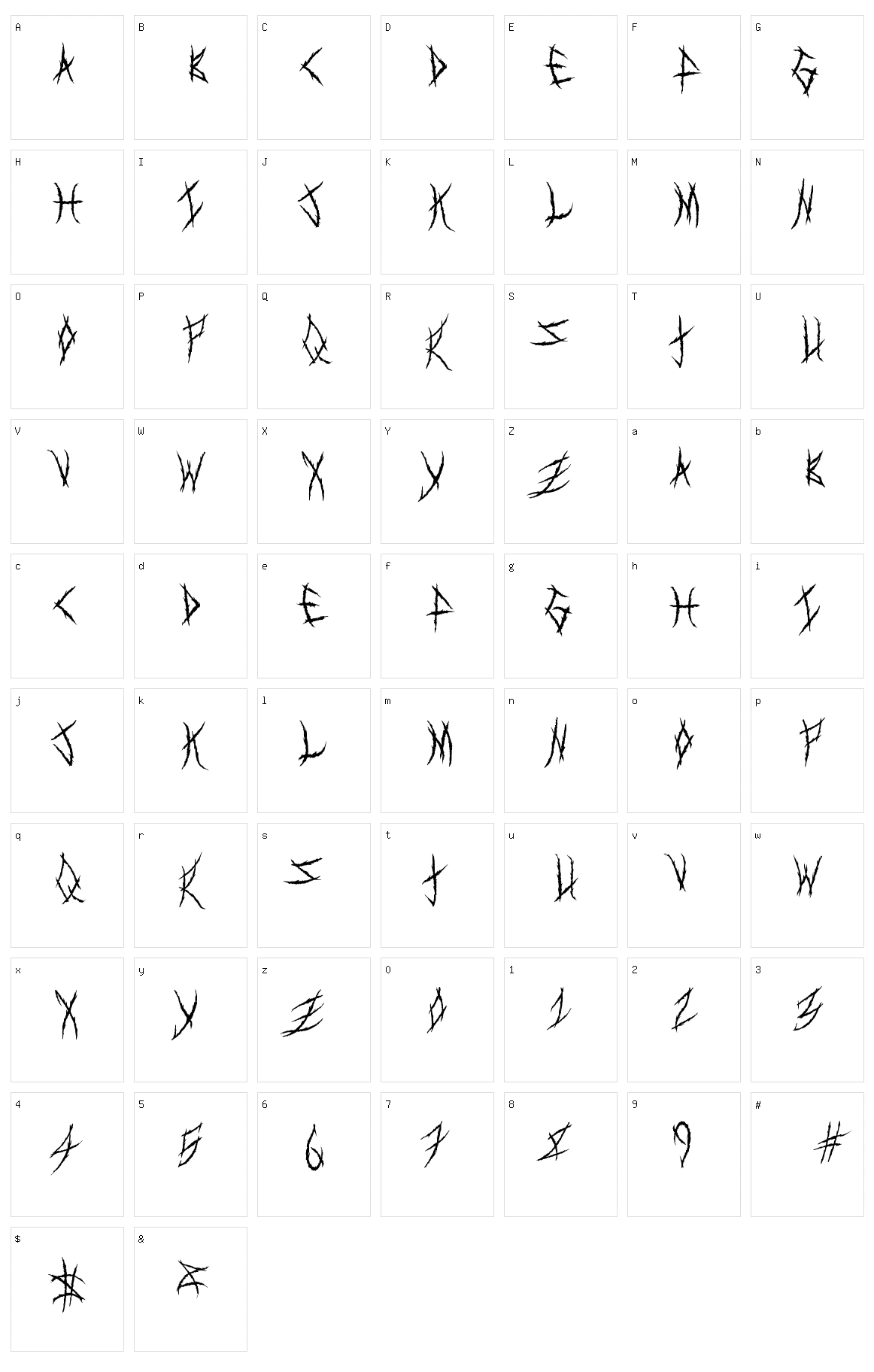 MetalShow Character Set
