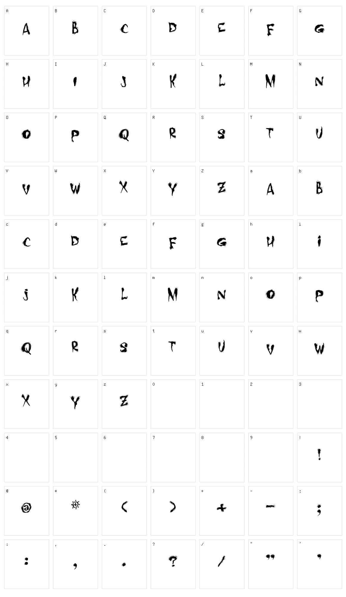 Midnight Hour Character Set