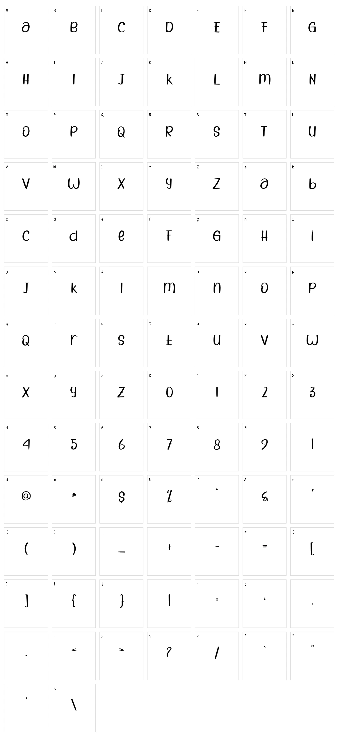 The Book Character Set