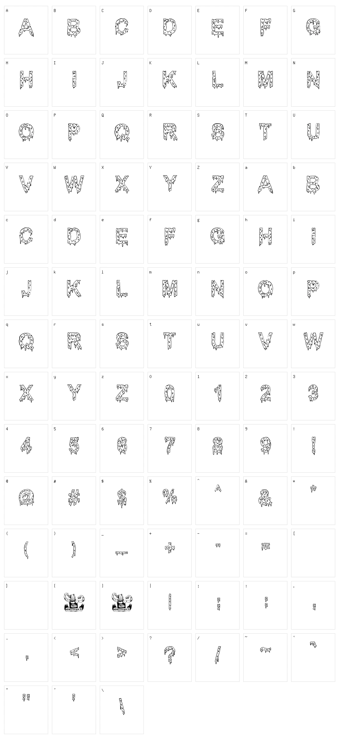 Mister Muerte Character Set