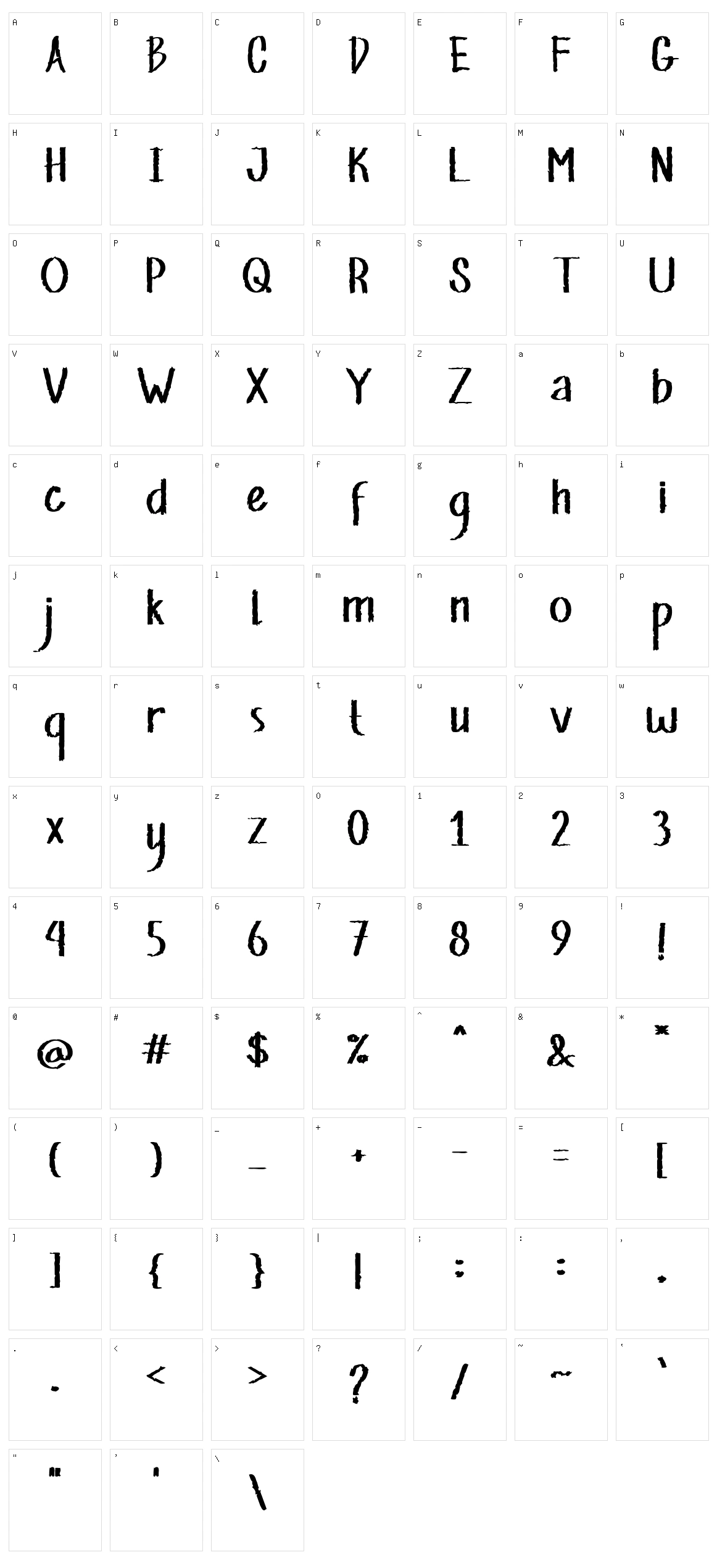 Mistery Character Set