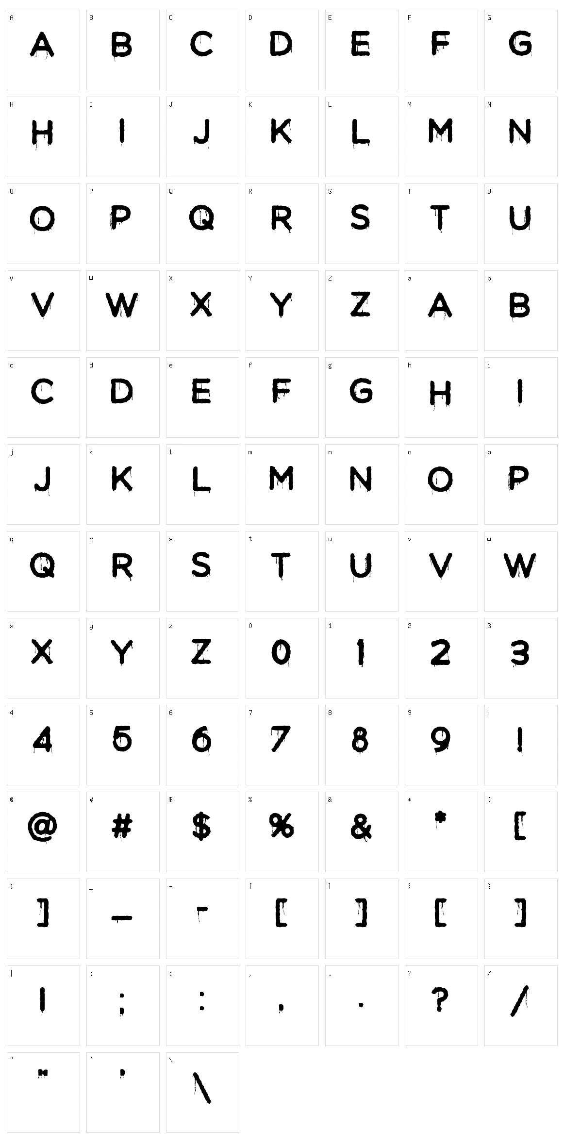 Moist Character Set