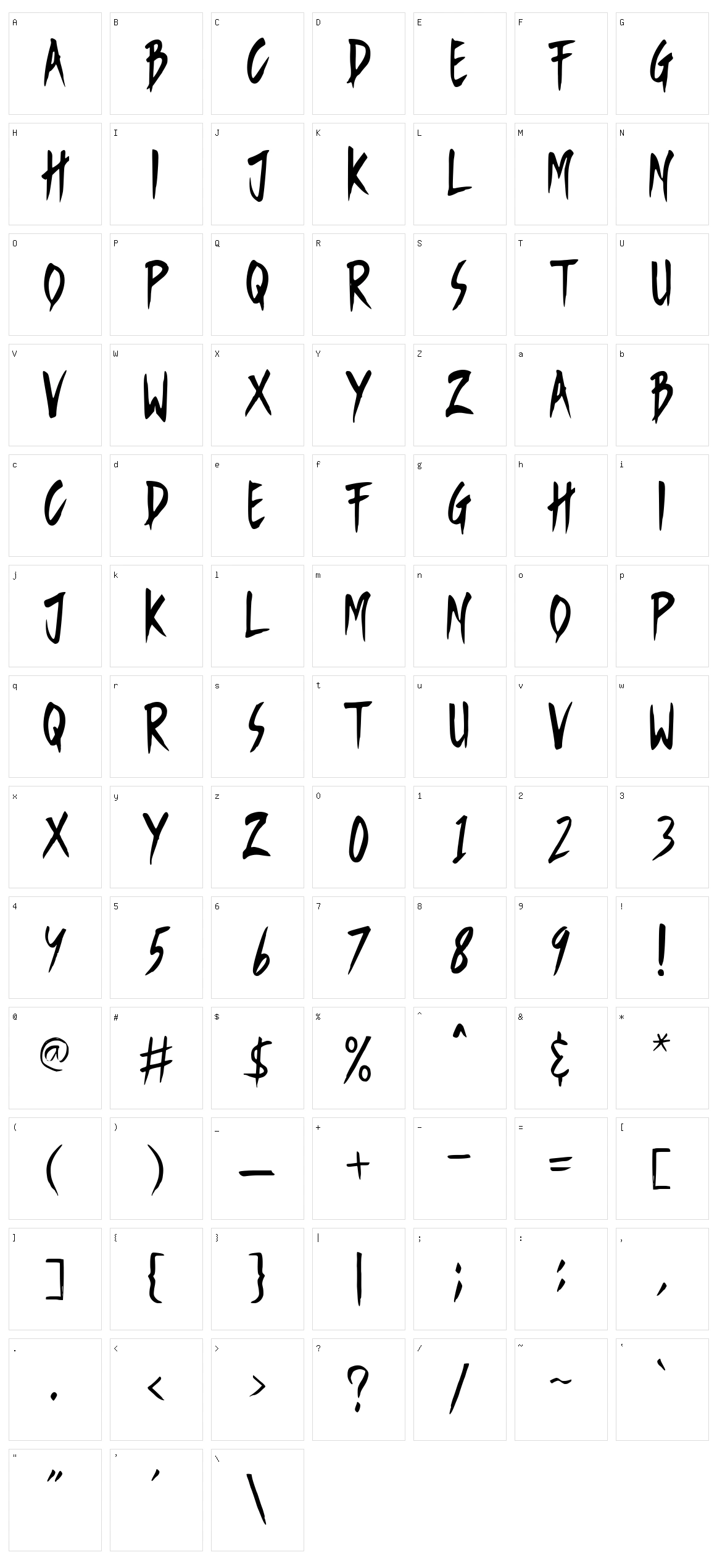 Monday Character Set
