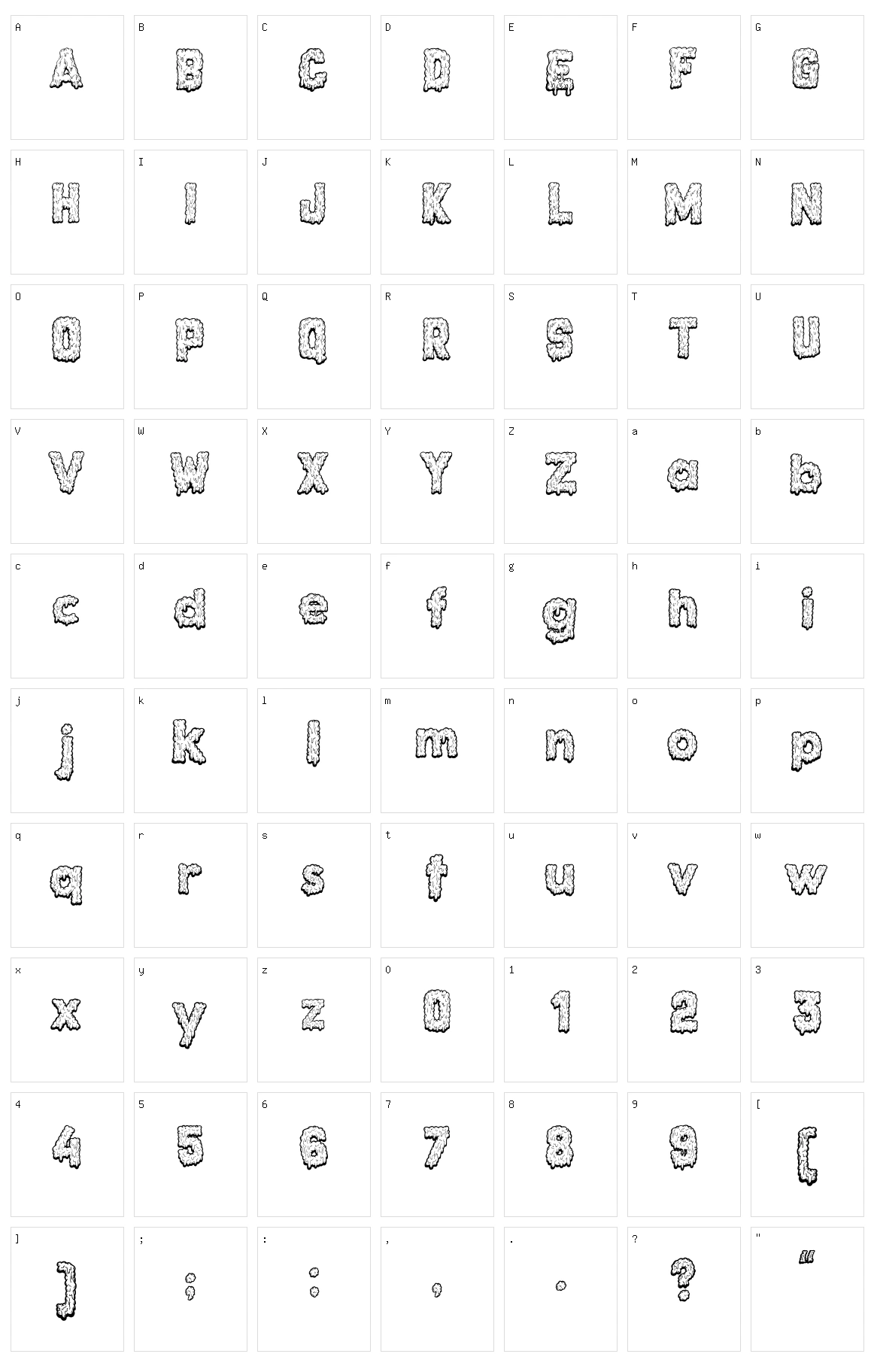 Monstrocity Character Set