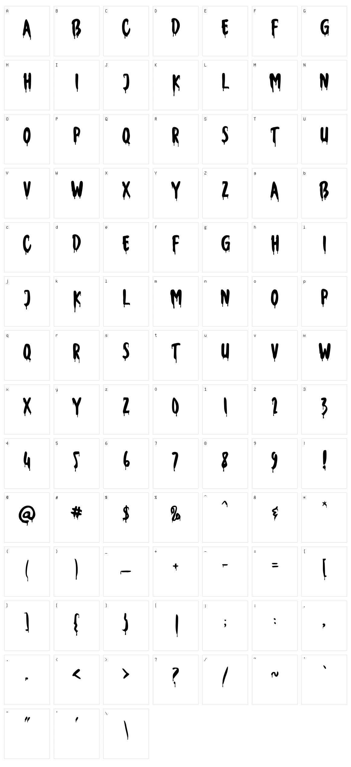 Wicked Tricker Character Set