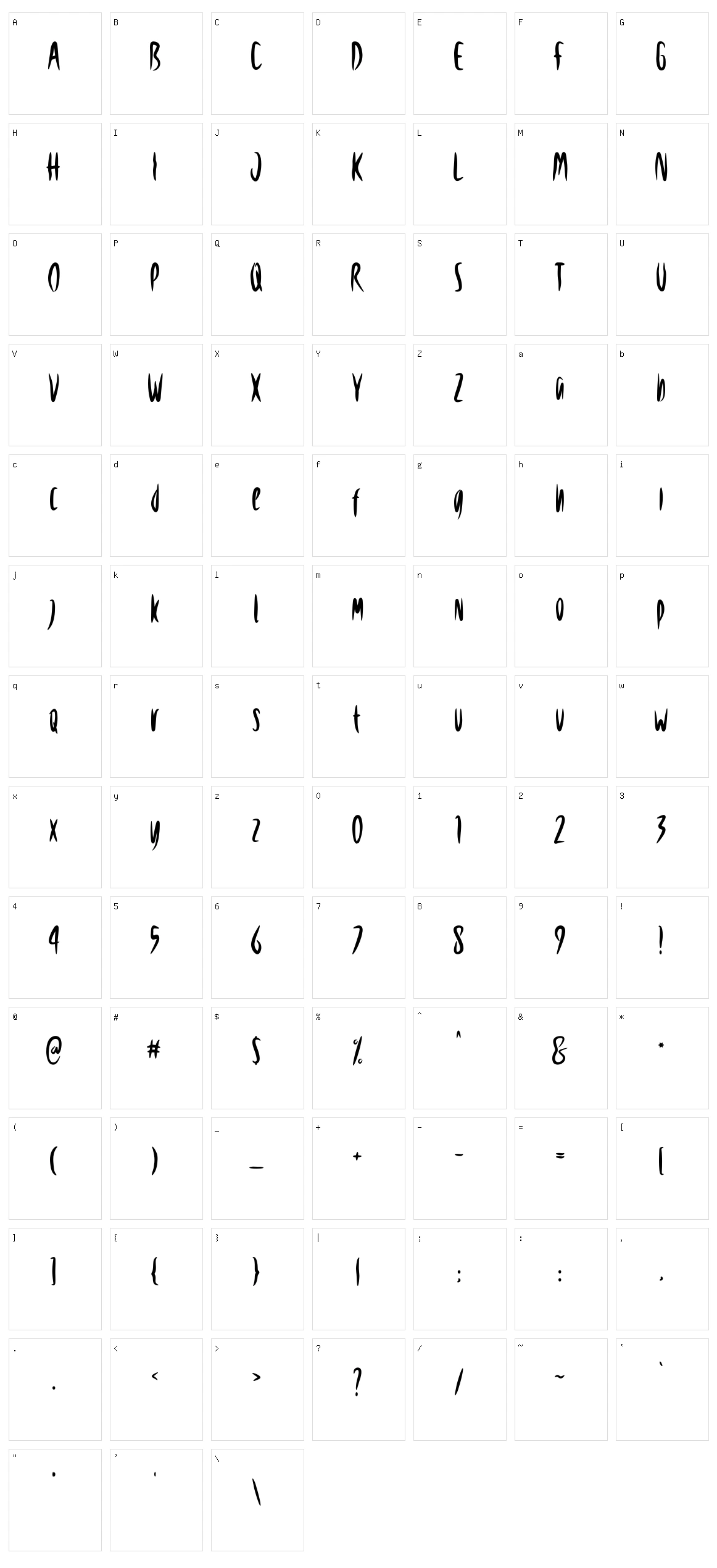 Night Forest Character Set