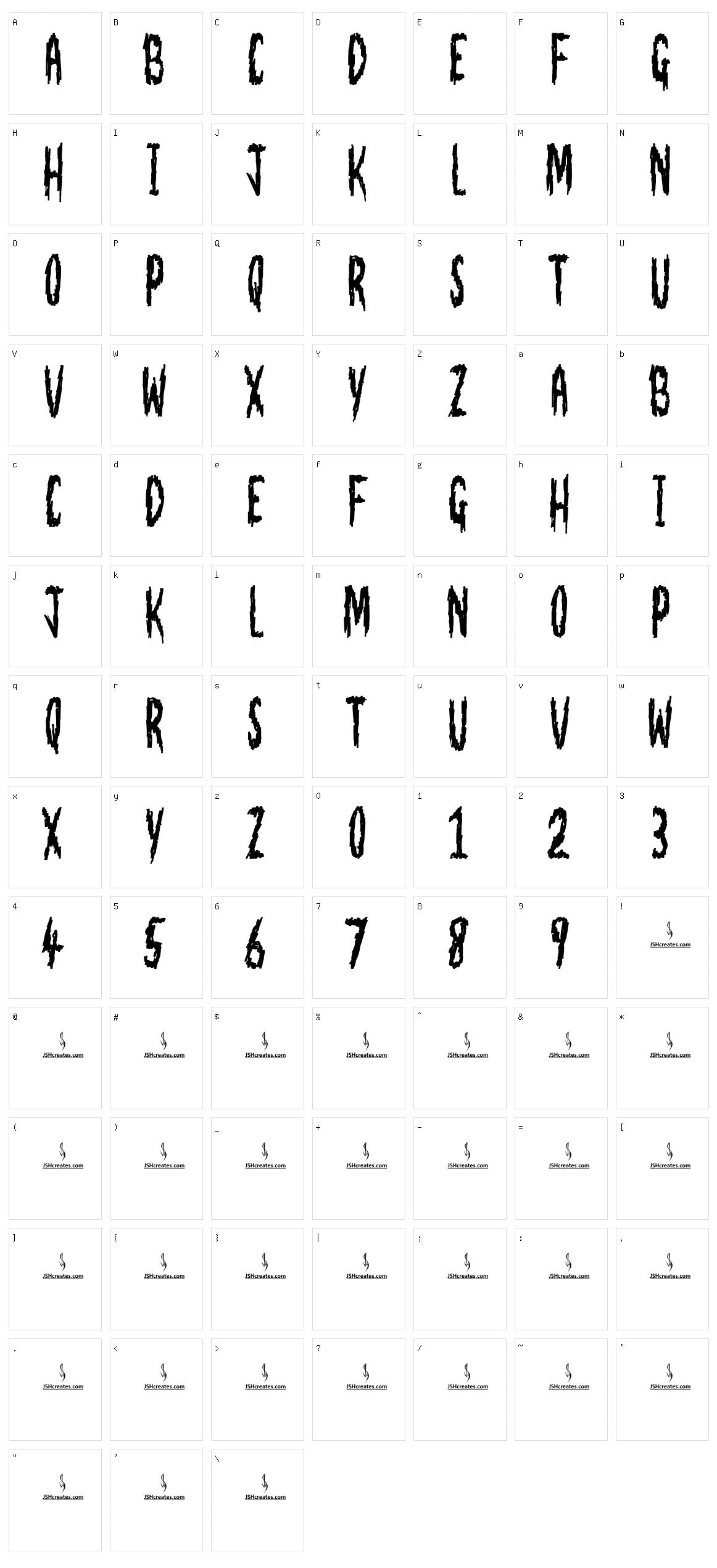 Night Harm Character Set