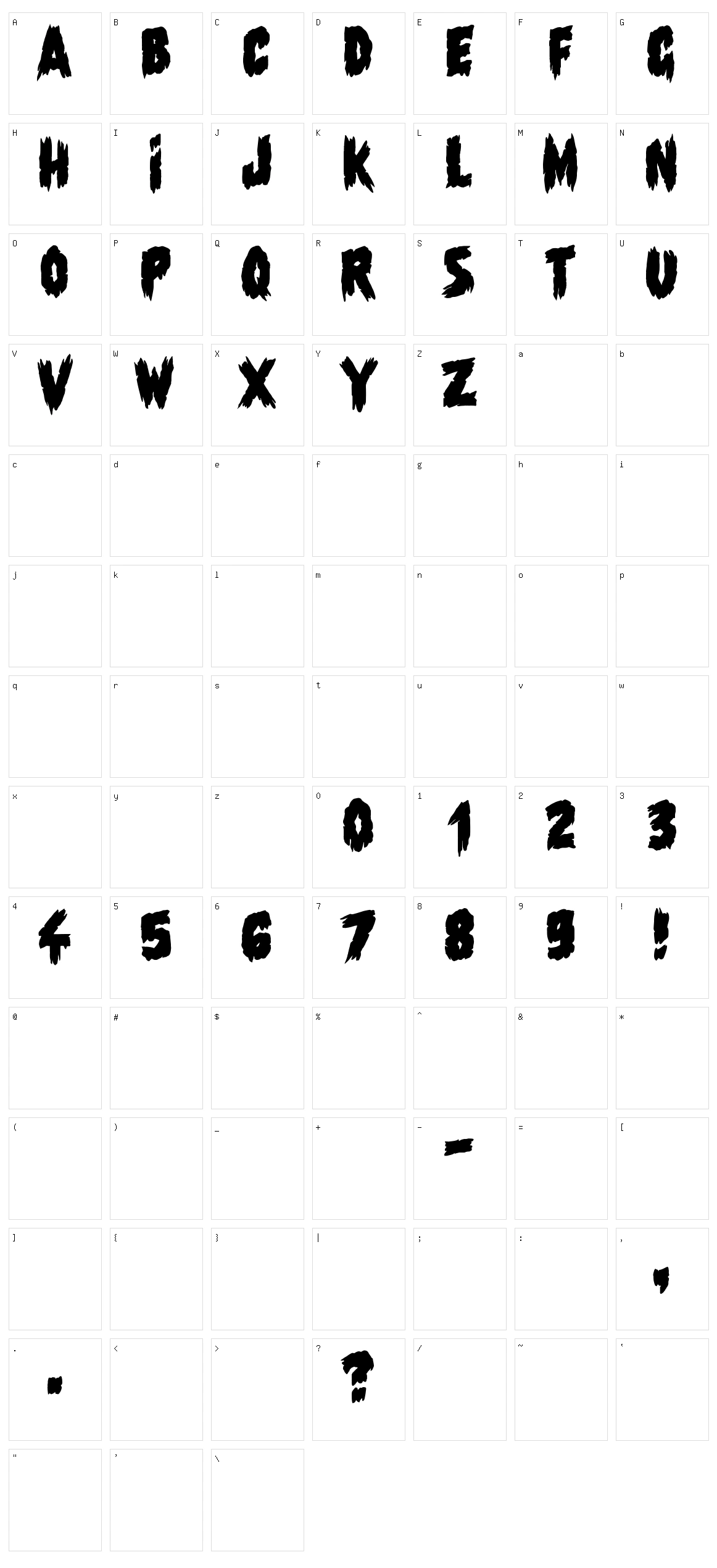 Night of the Deads Character Set