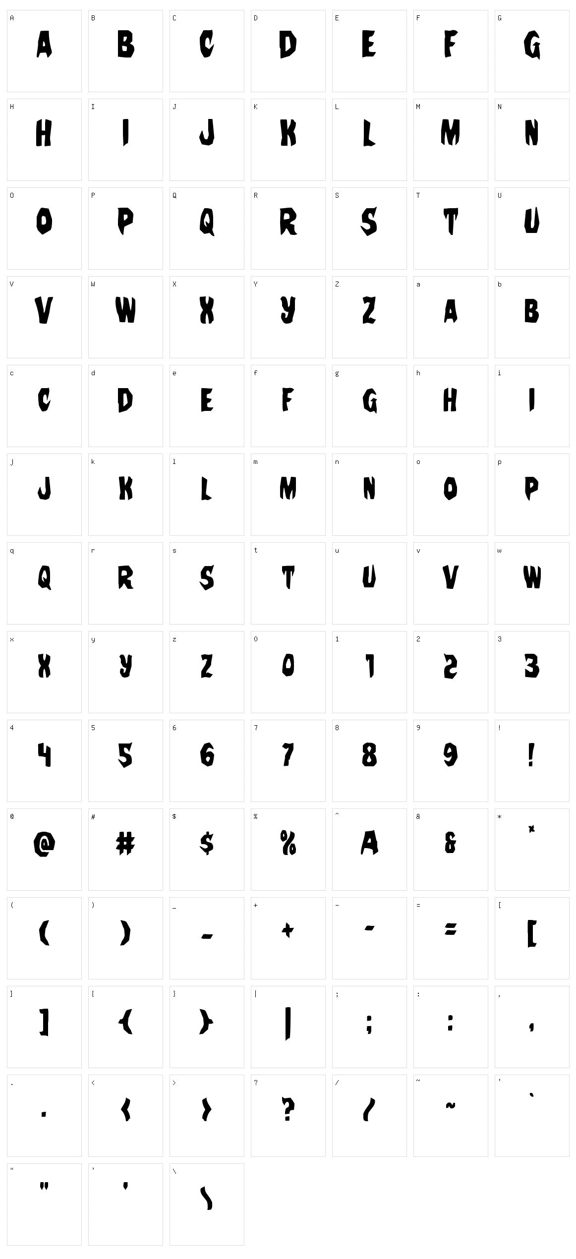 Nightchilde Character Set