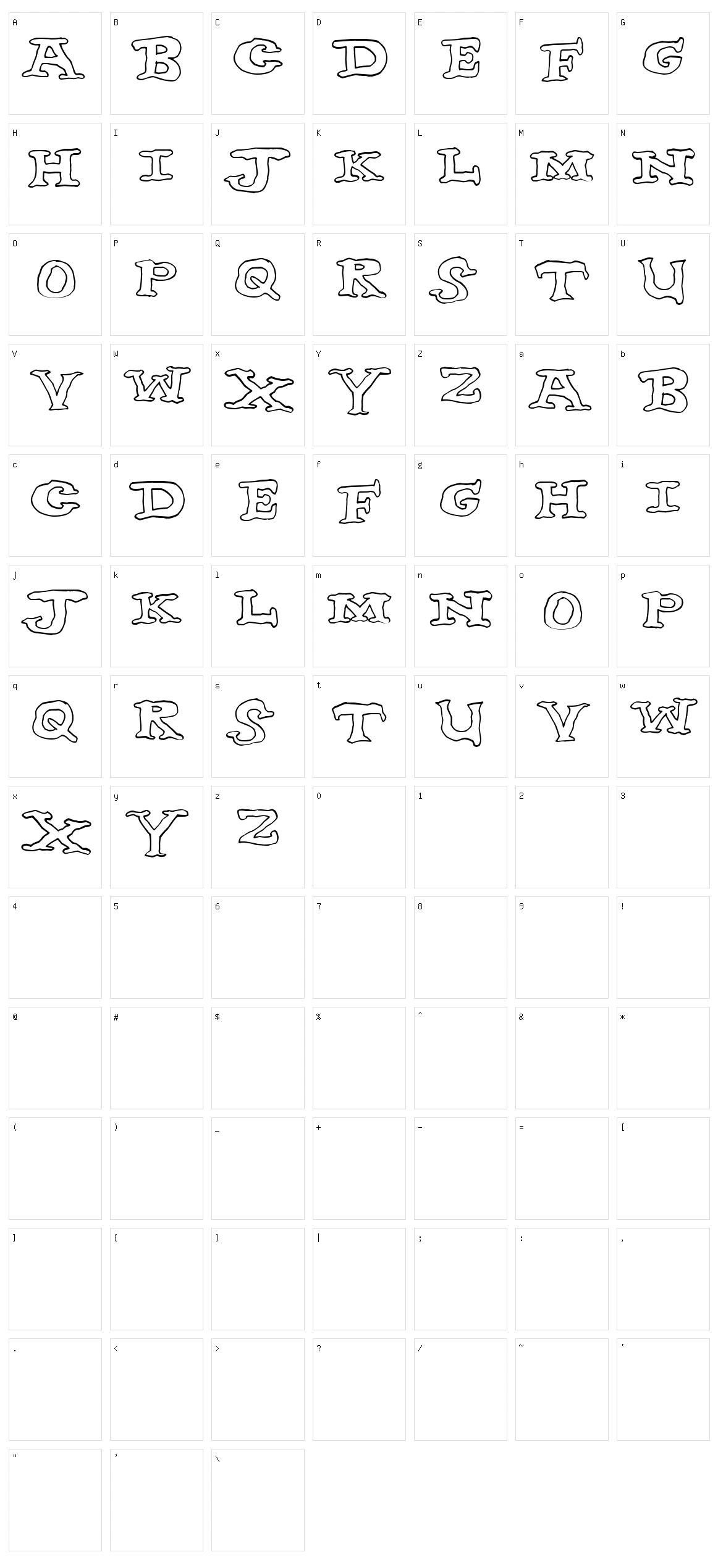 Nighthour Character Set