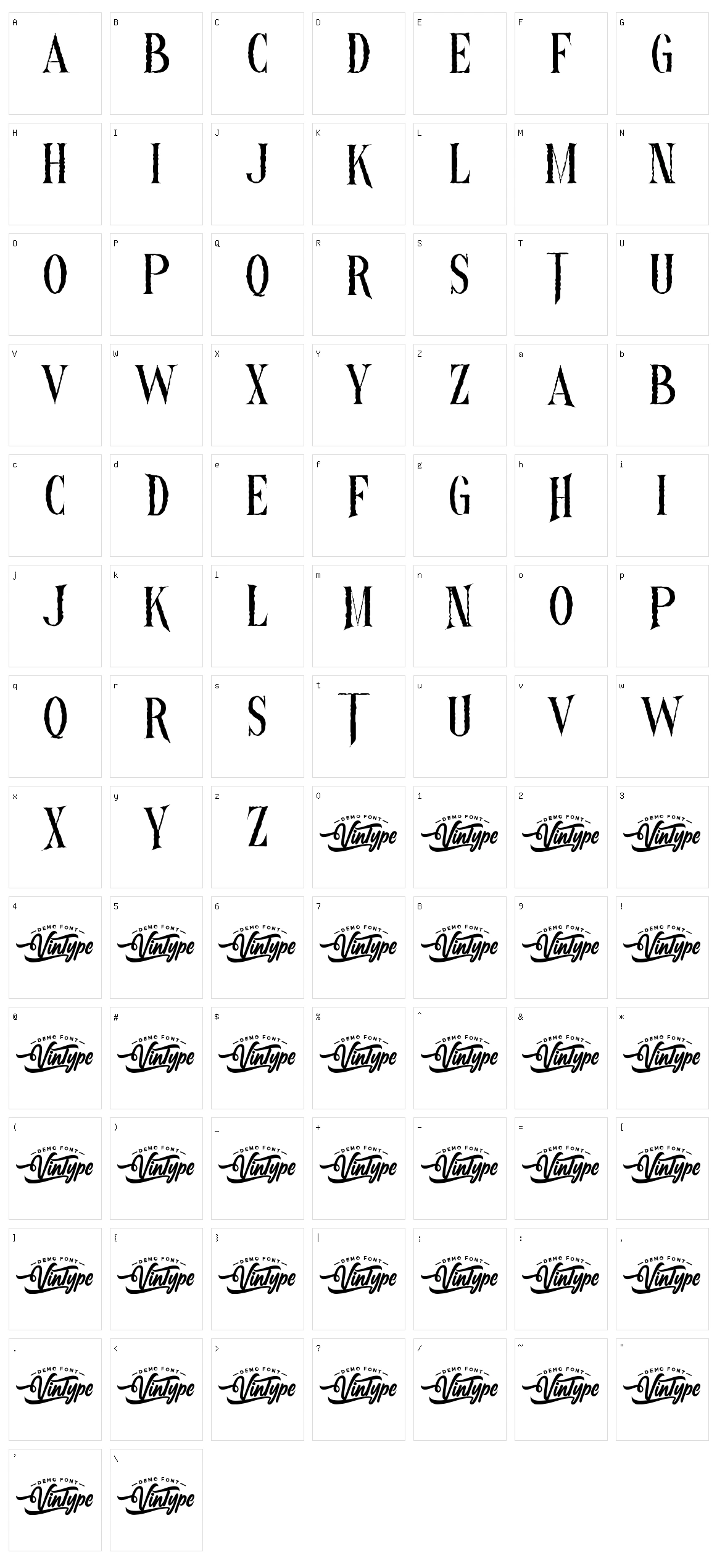 Nightside Character Set