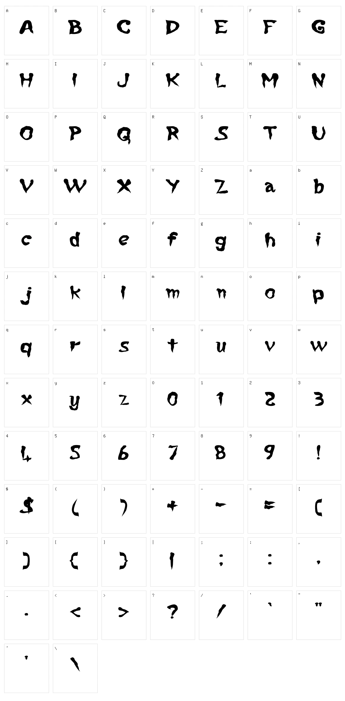 Notorious Character Set