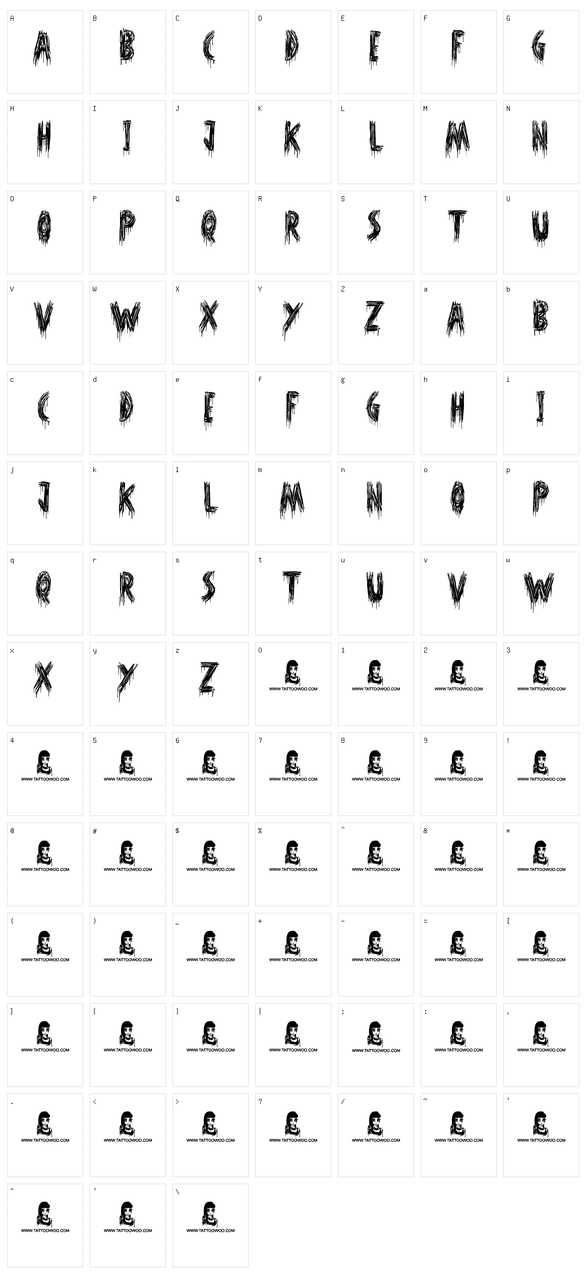 Oh Shit Character Set