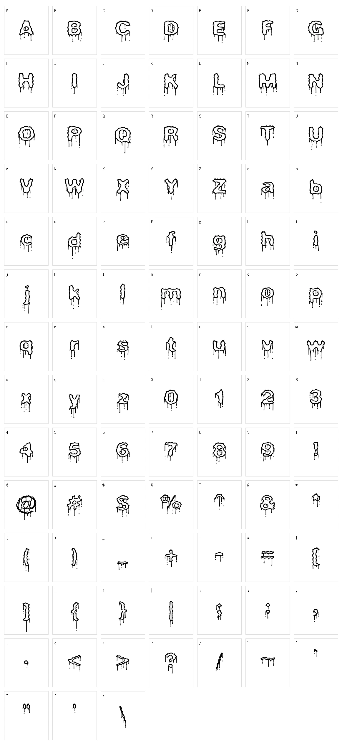 Plasma Drip BRK Character Set