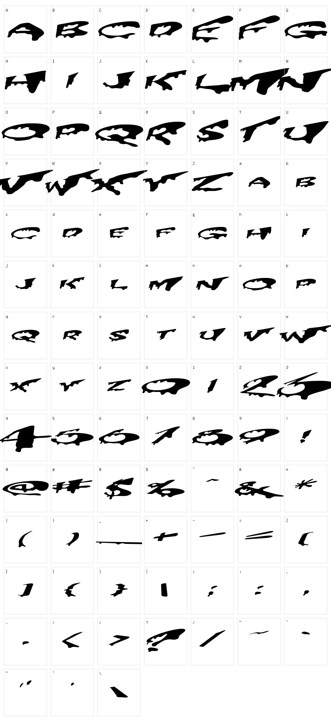 PreCrypt Character Set