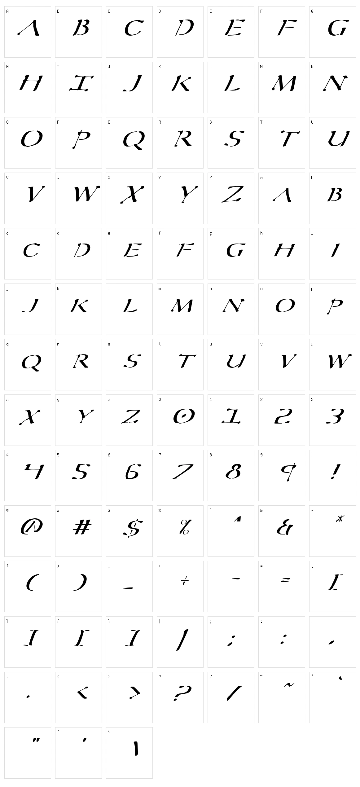 Sever Character Set
