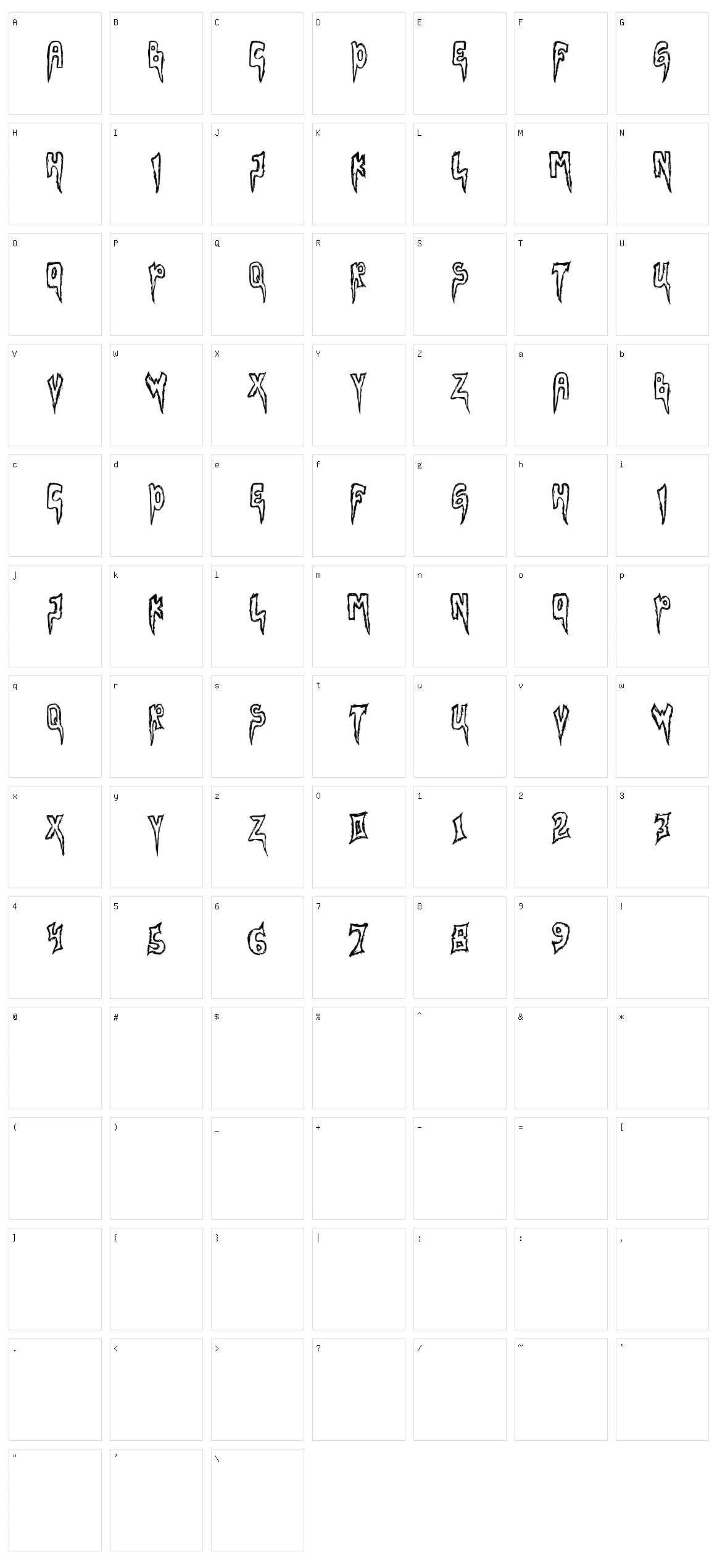 Silent Character Set