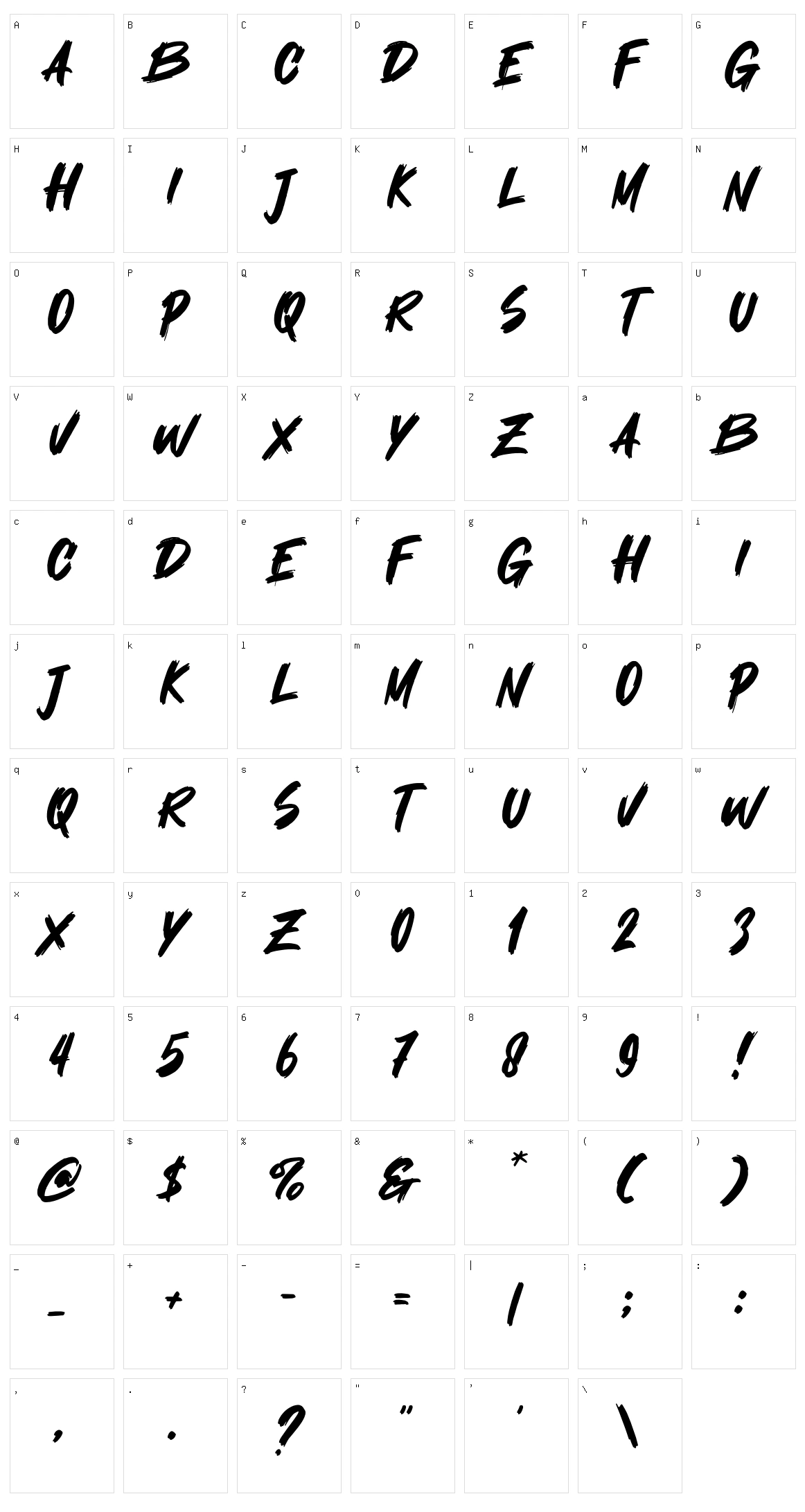 Silent Phobia Character Set