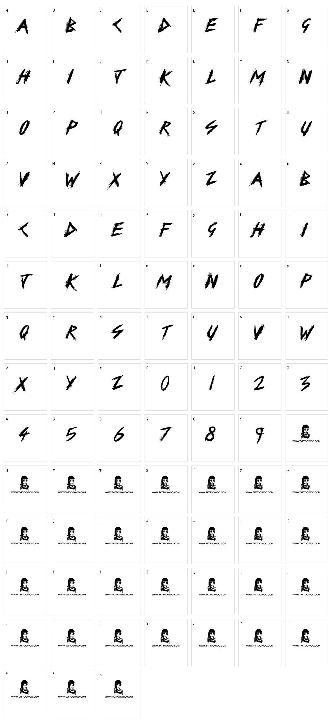 Skid Character Set