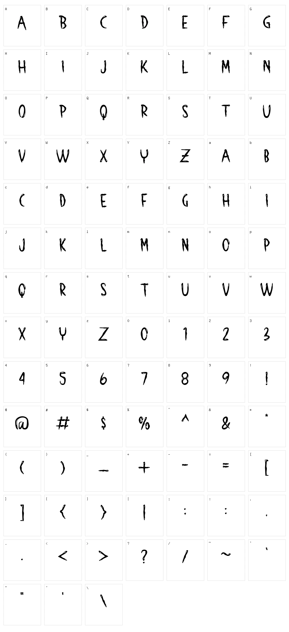 Slamp Of Ankors Character Set