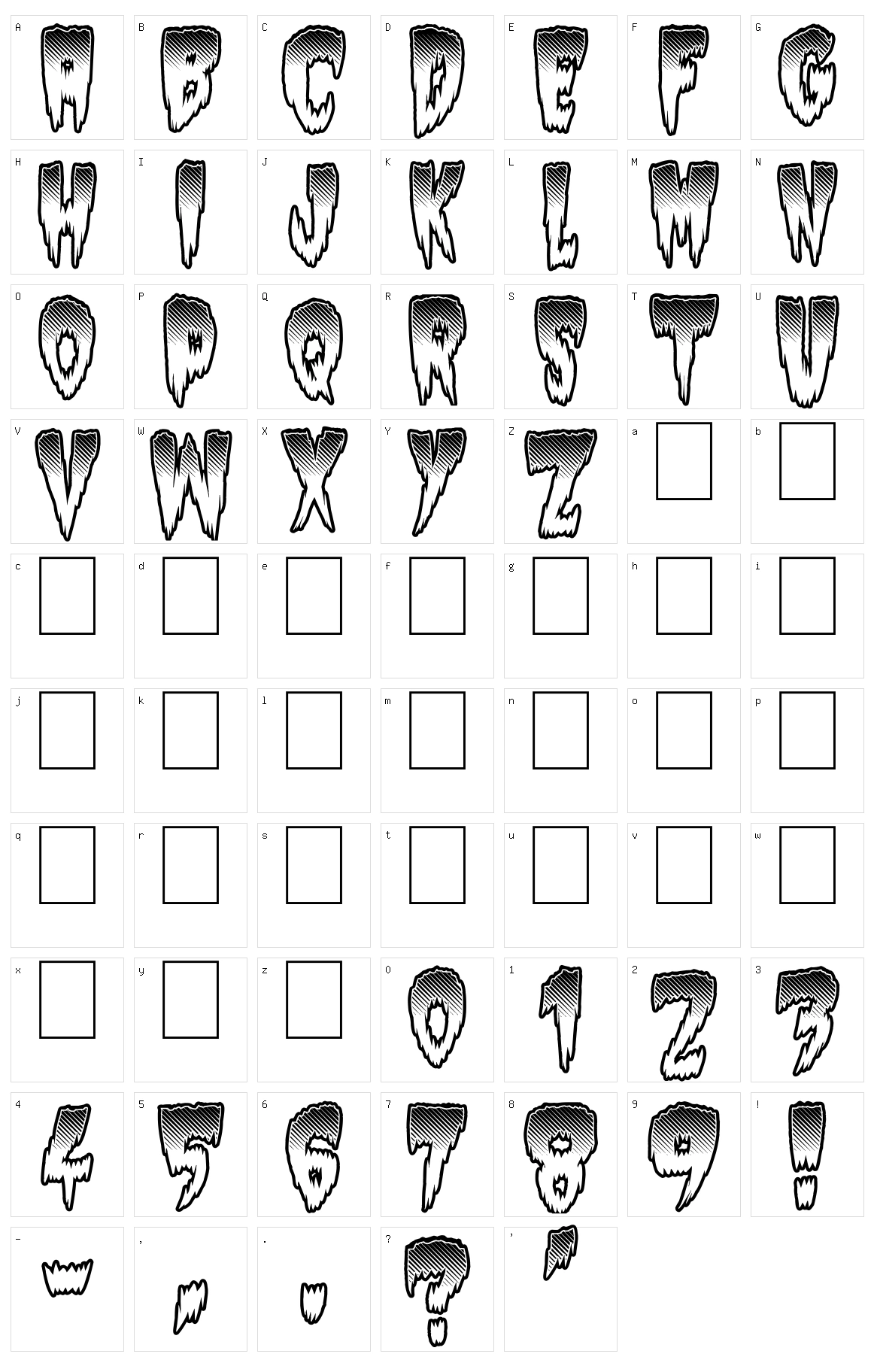 Slow Death Character Set