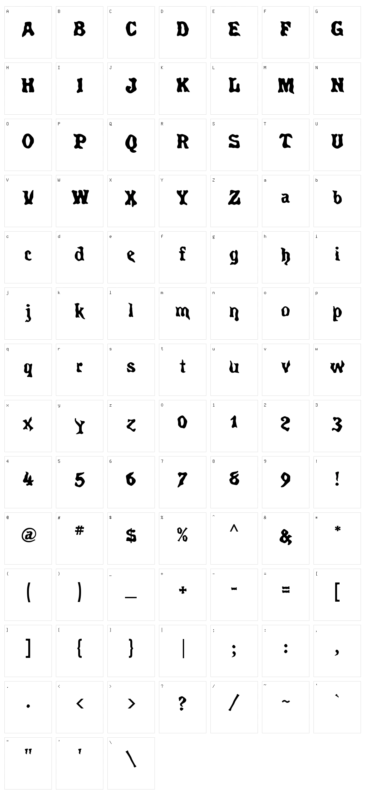 Spirits Character Set