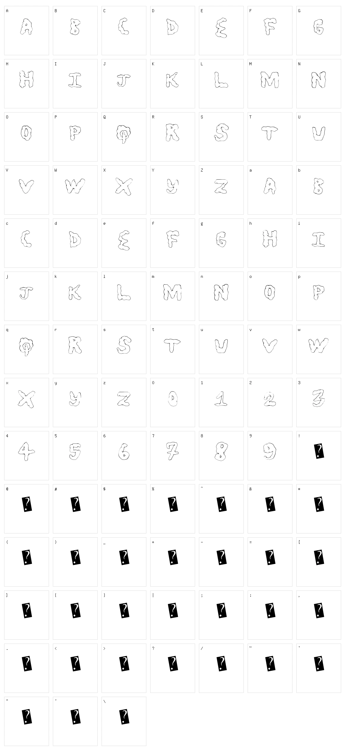 Status Update Character Set