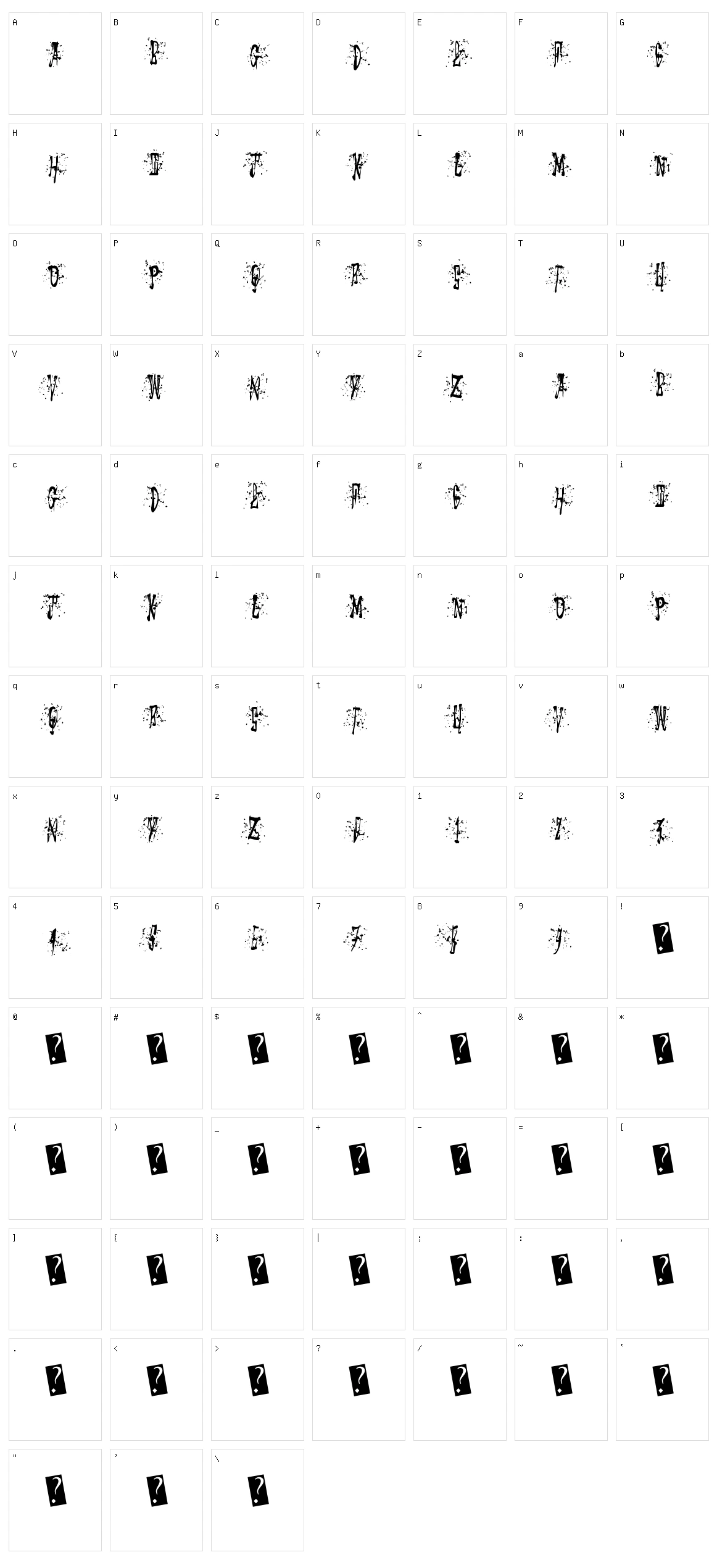 Sticky Mad Character Set