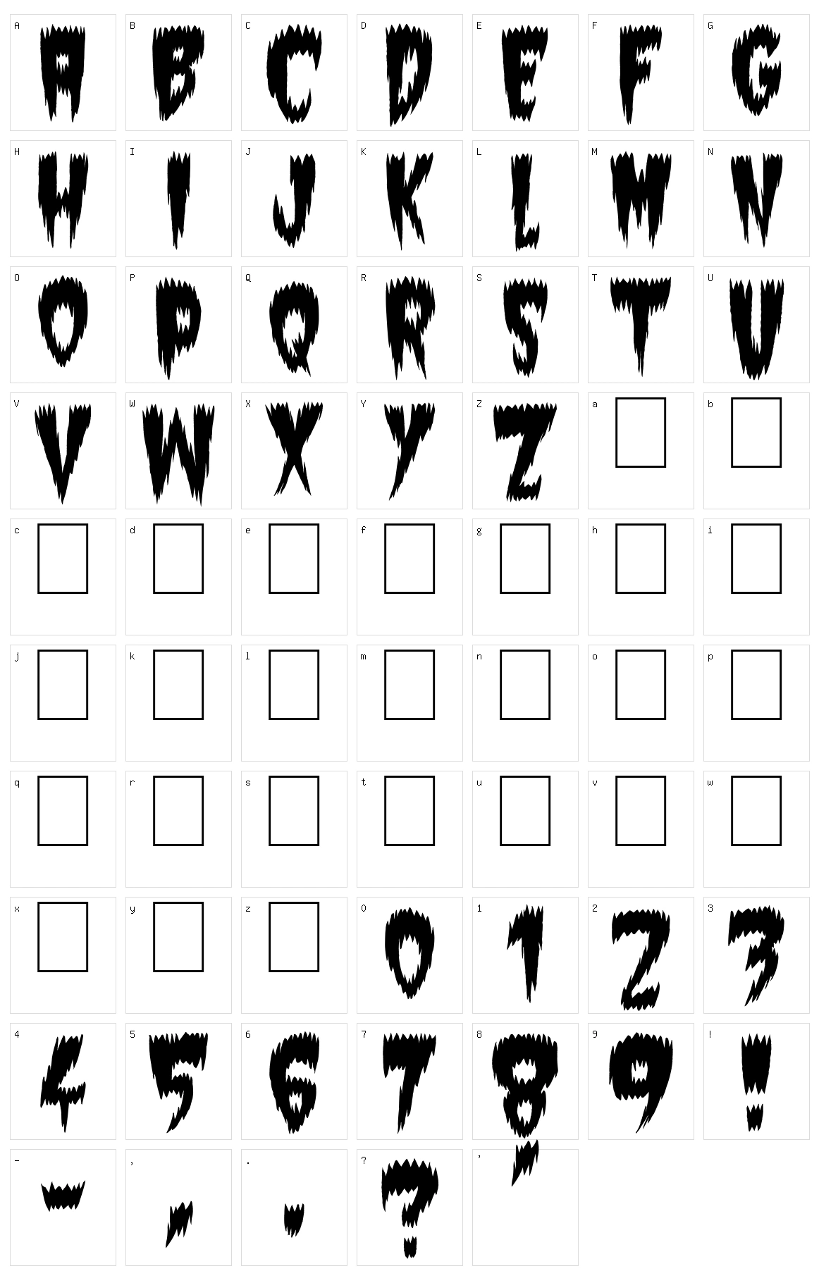 Super Weird Character Set