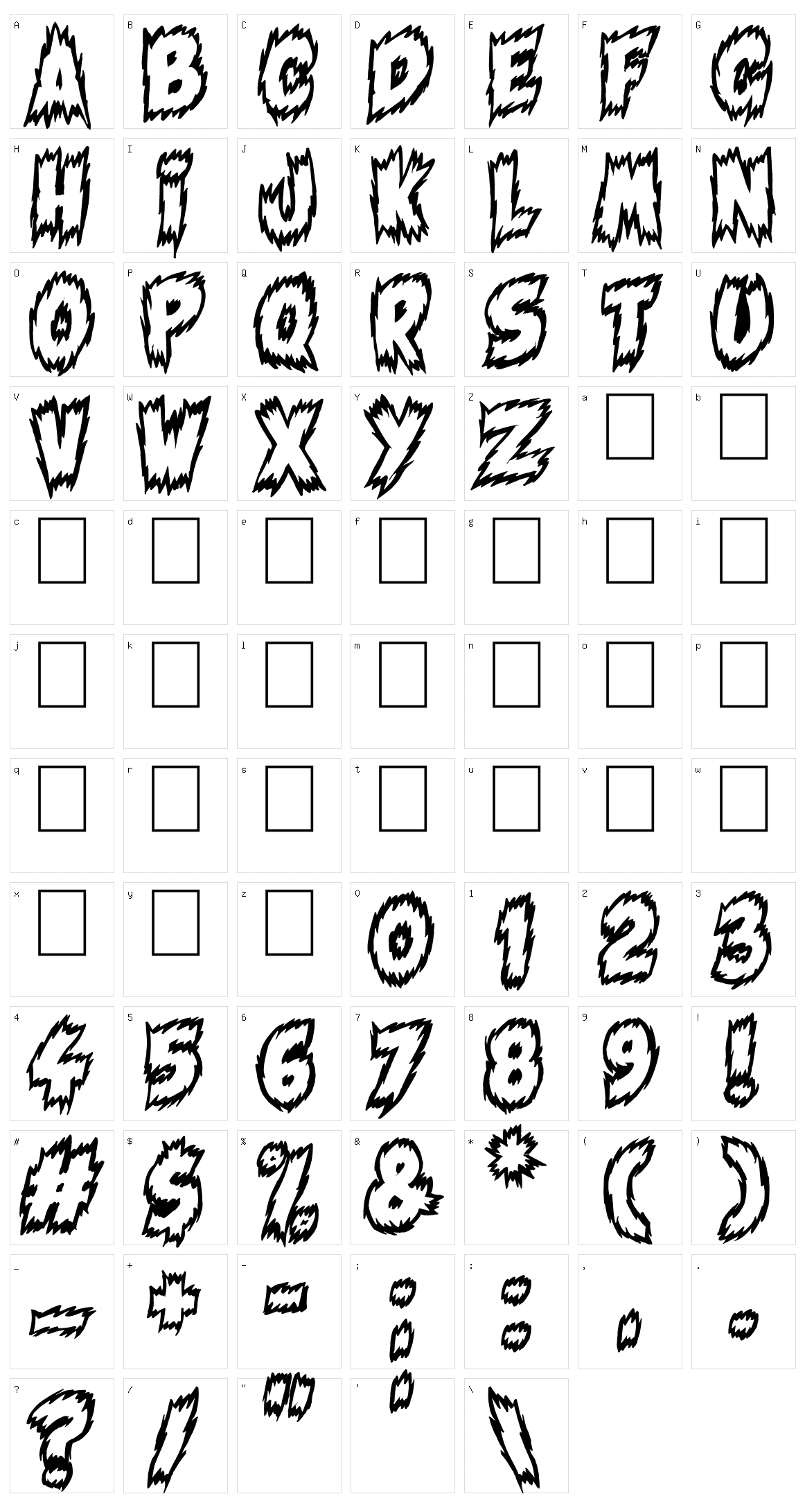 Tales of Scare FX Character Set