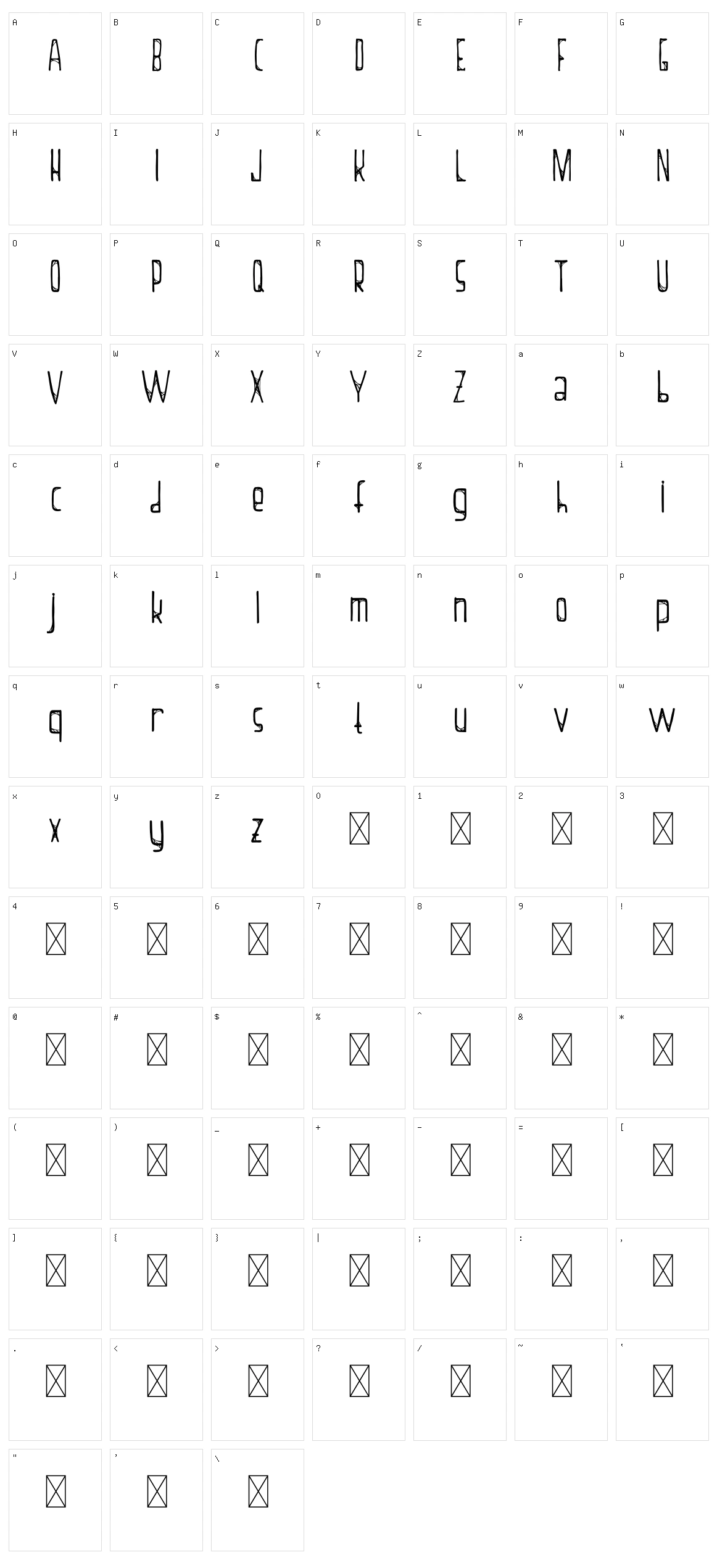 Thalassophobia Character Set