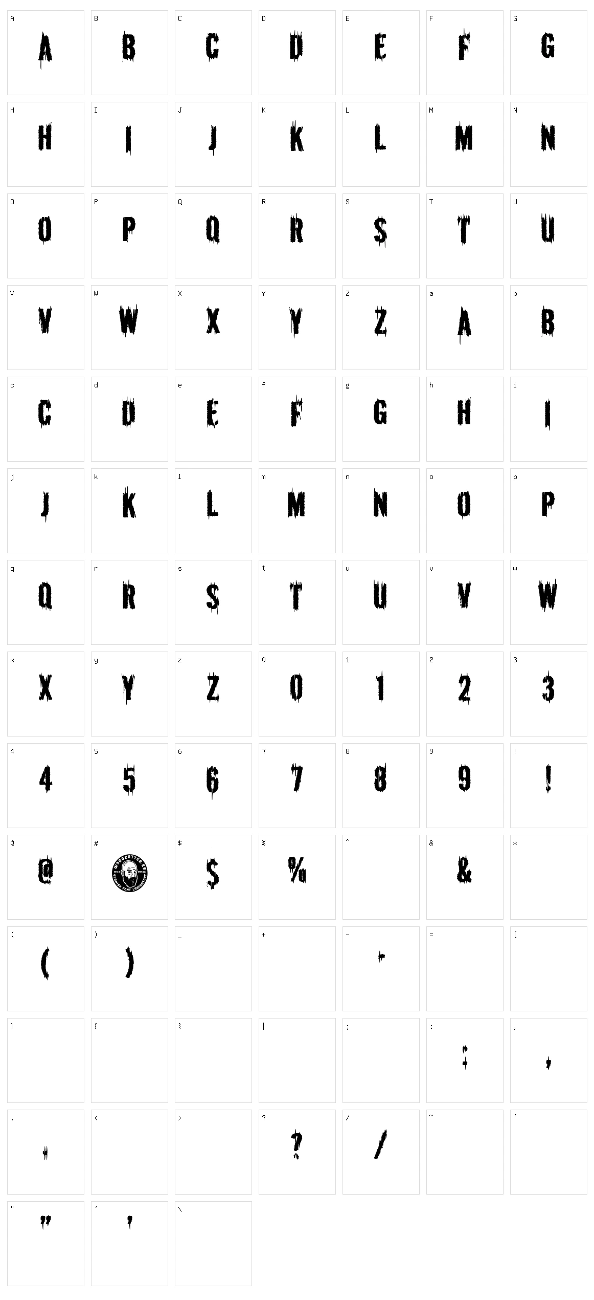 The Black Bible Character Set