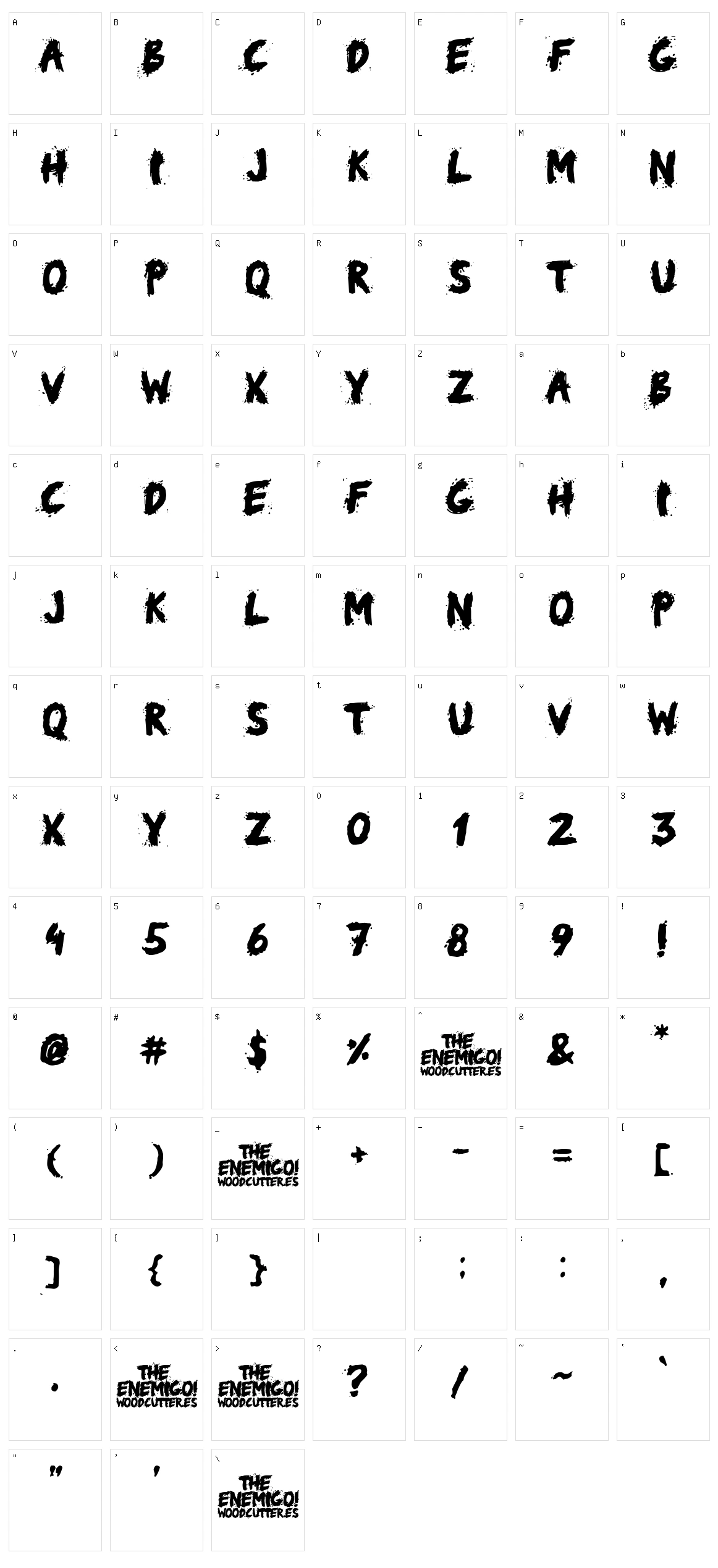 The Enemigo Character Set