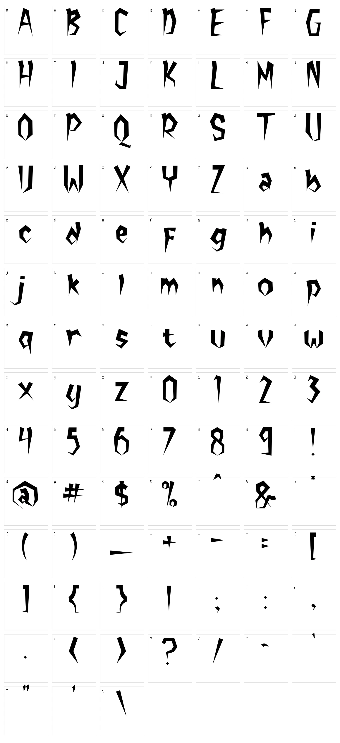 Time Mover Character Set