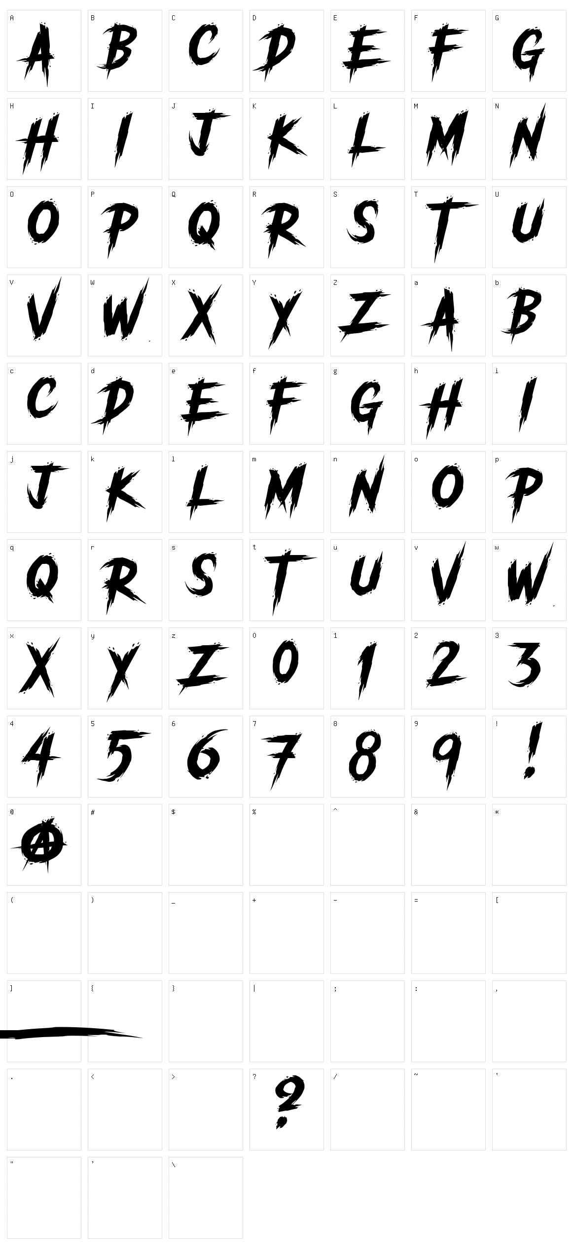 Unthinkers Character Set