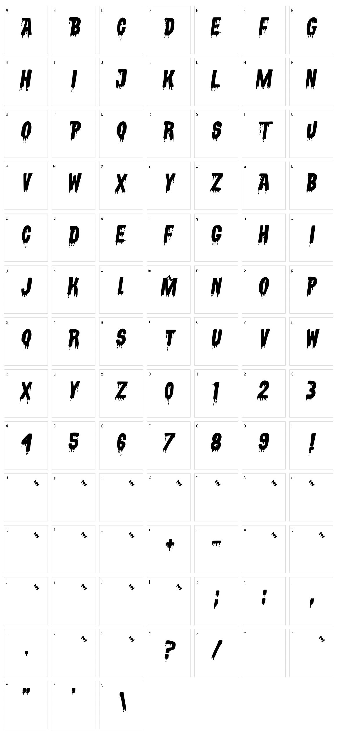 Vampyrish ABC Character Set