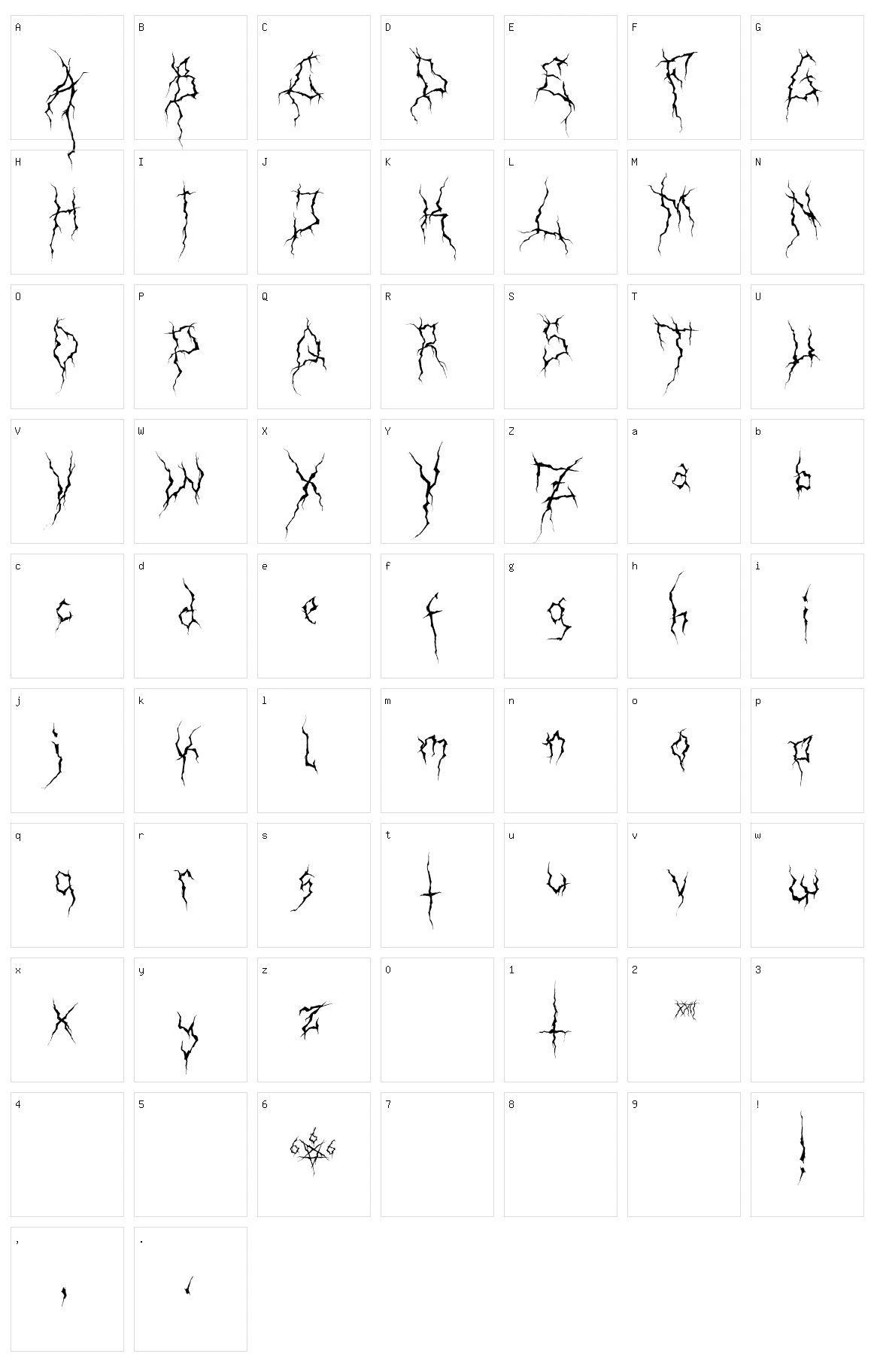 XXII Ultimate Black Metal Character Set