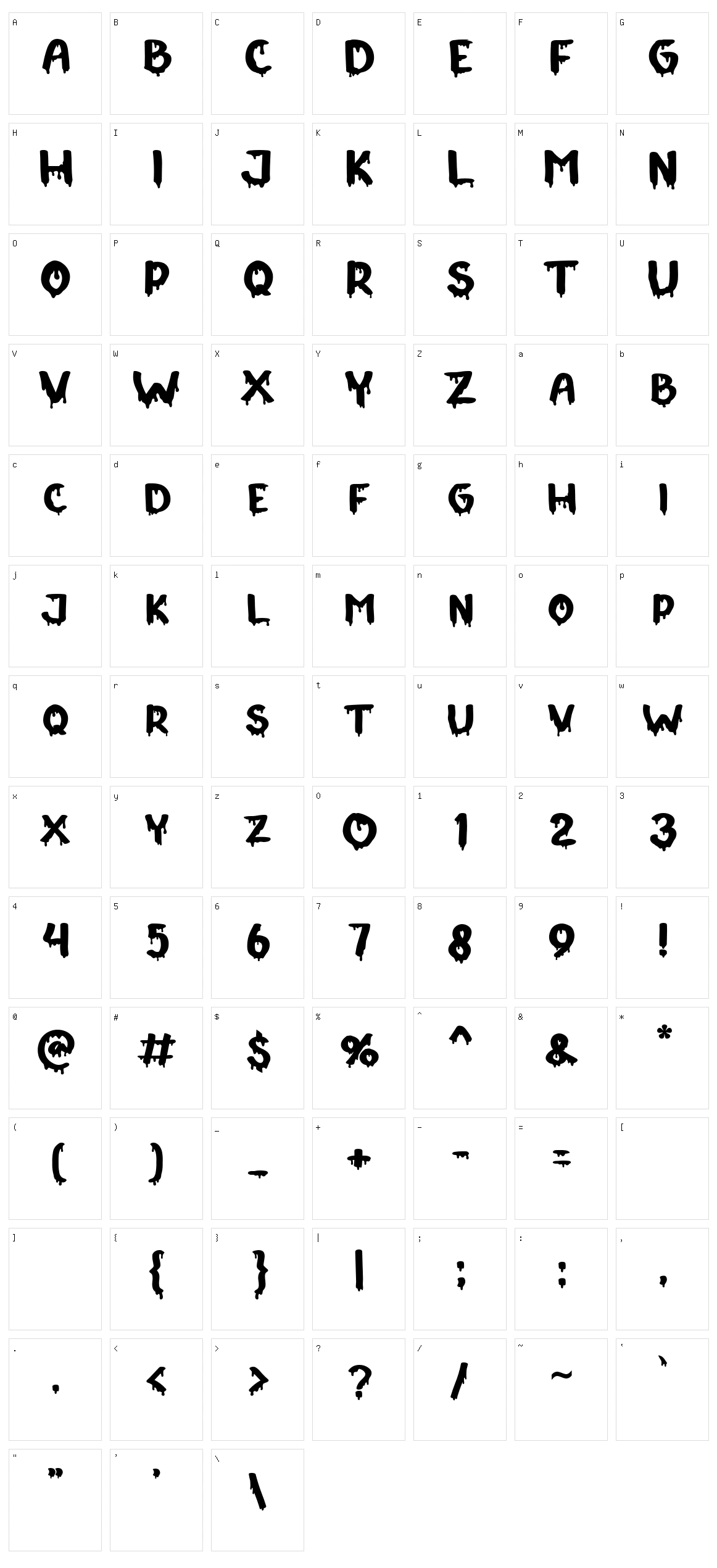 Zumanie Character Set